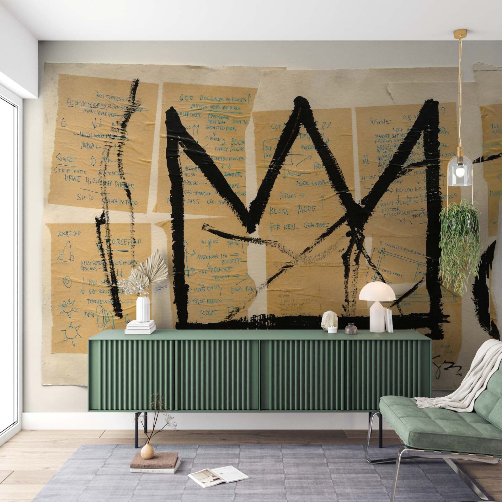 Фотошпалери чорна корона, зображена на банкнотах