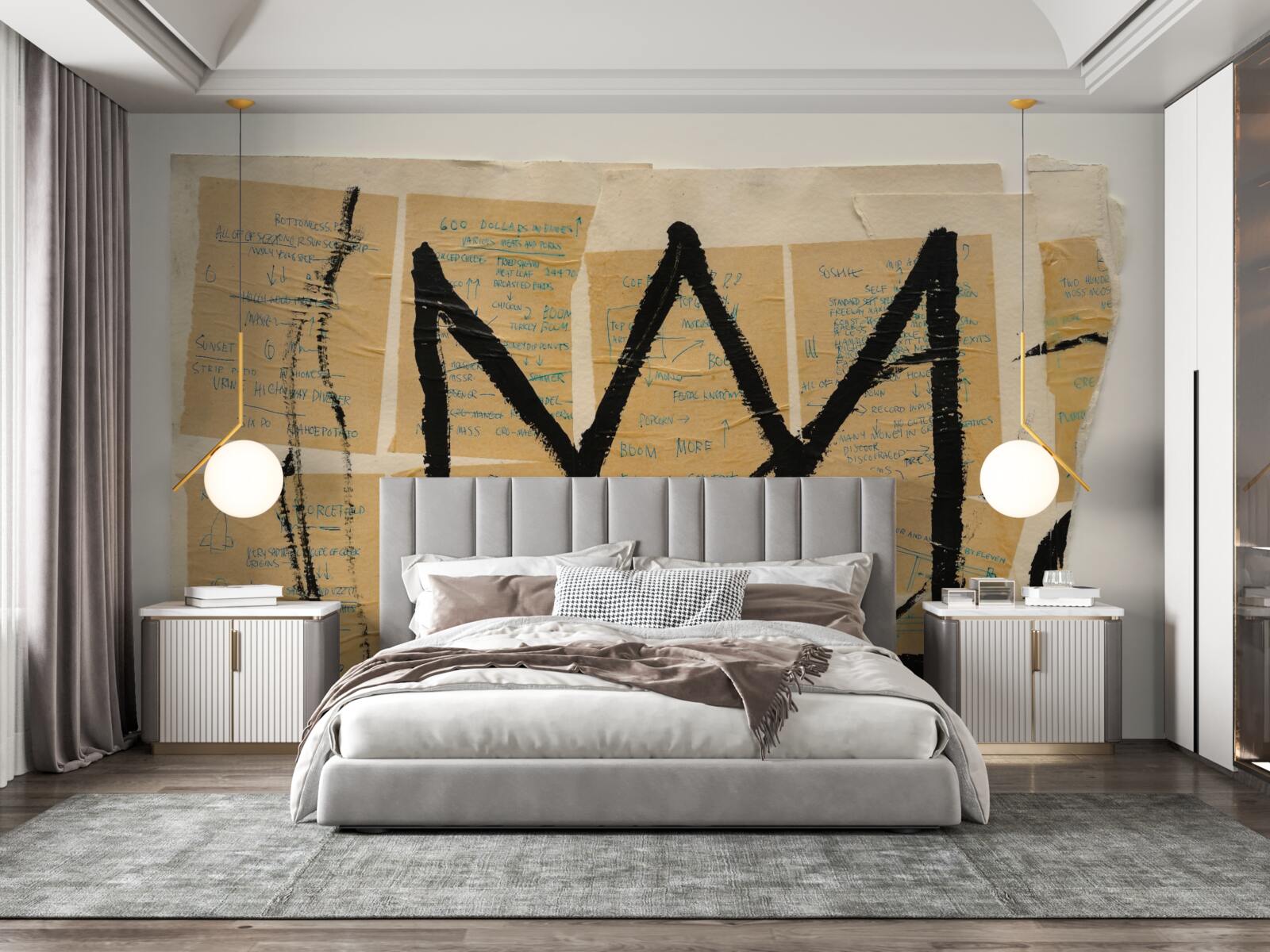 Фотошпалери чорна корона, зображена на банкнотах