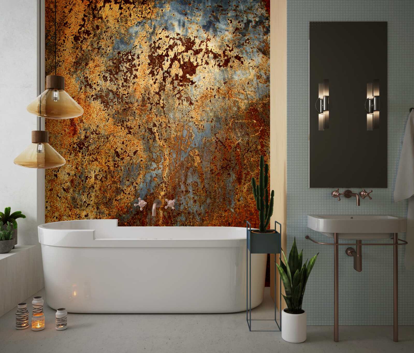 Фотошпалери золотистий відтінок, ніби плаваючий у воді