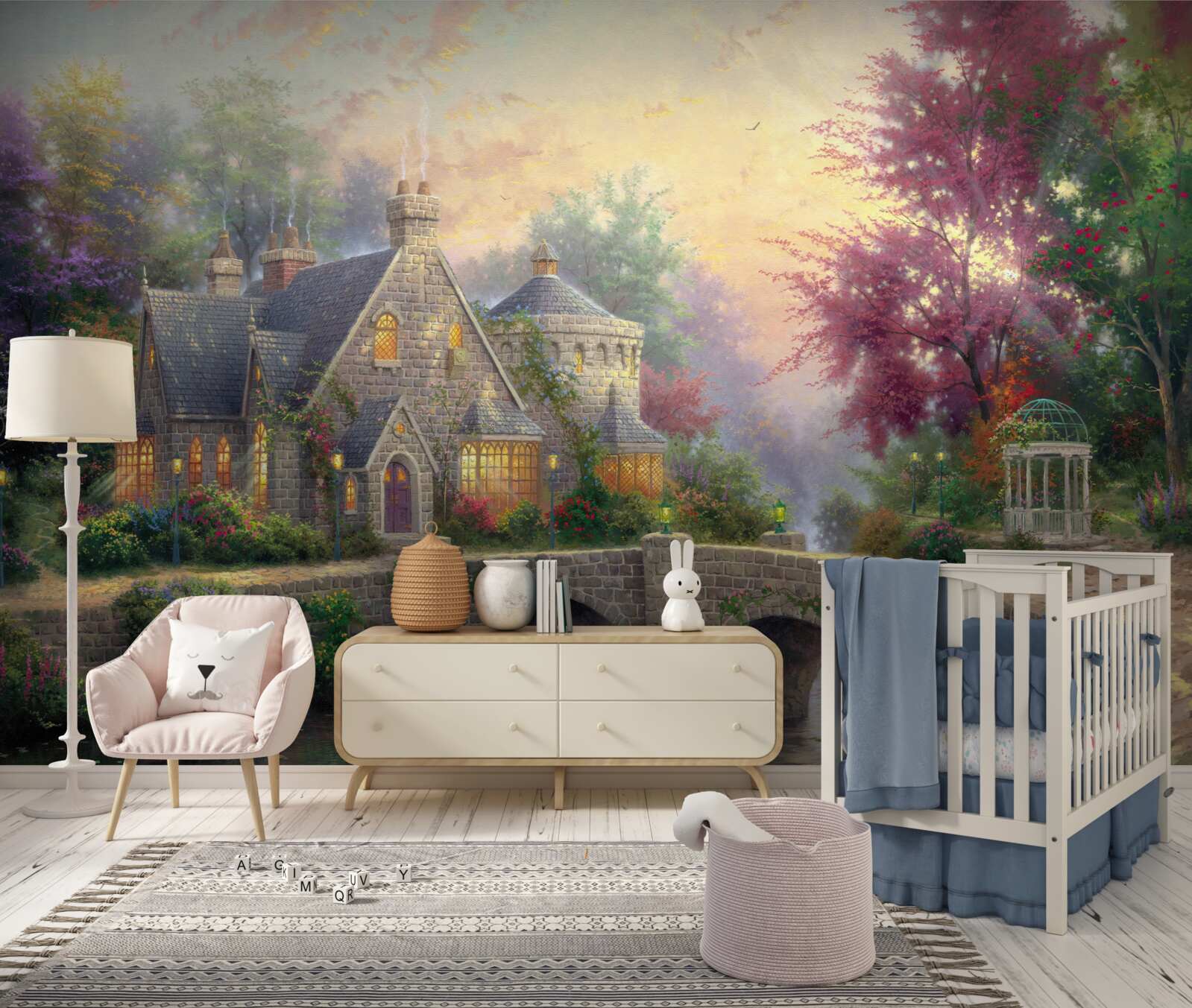 Фотошпалери будівля з освітленими вікнами