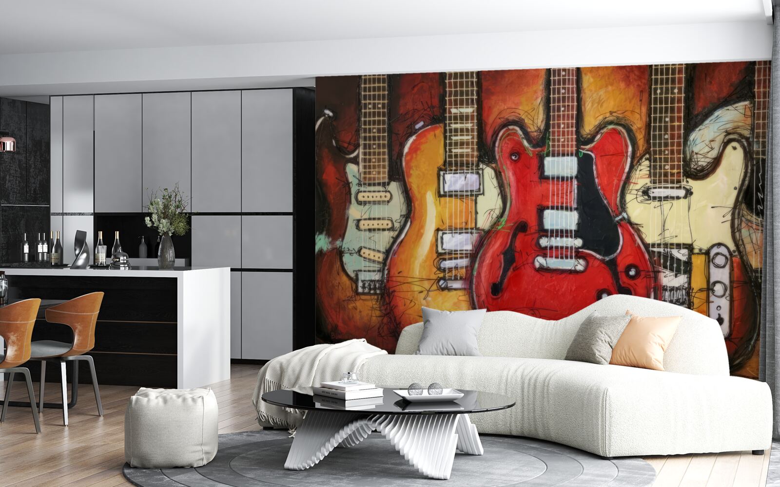 Фотошпалери гітари різних конструкцій