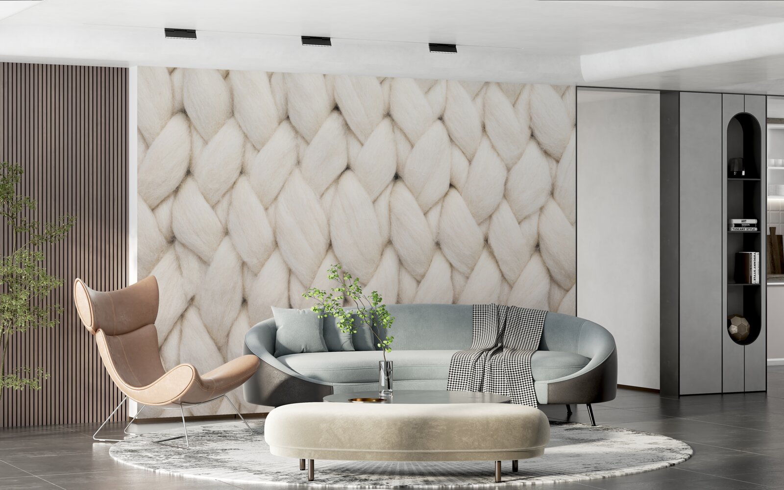 Фотошпалери плетіння нитками