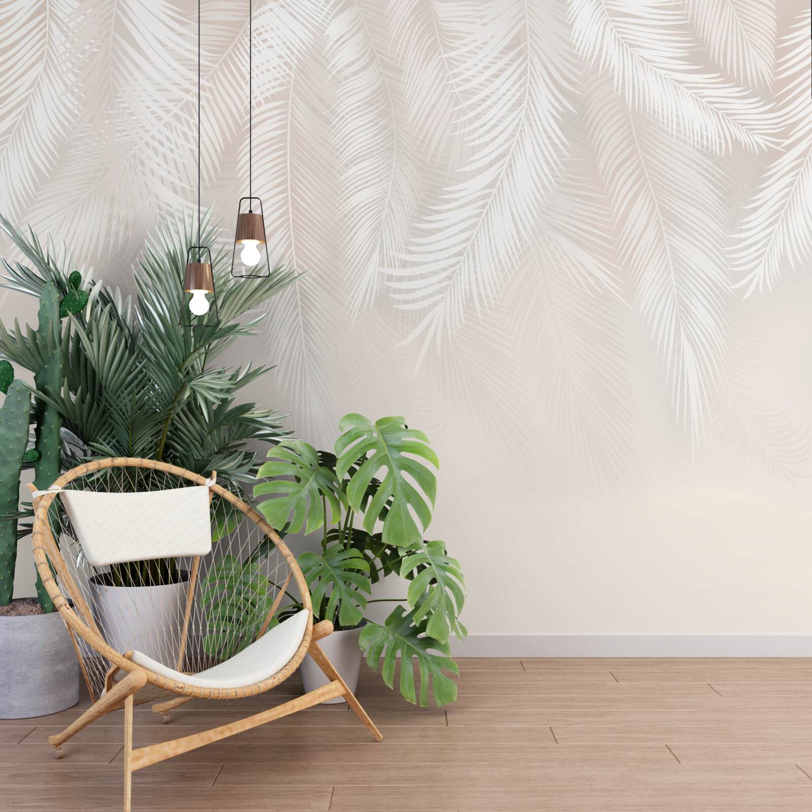 Фотошпалери світле оперення, що спадає донизу