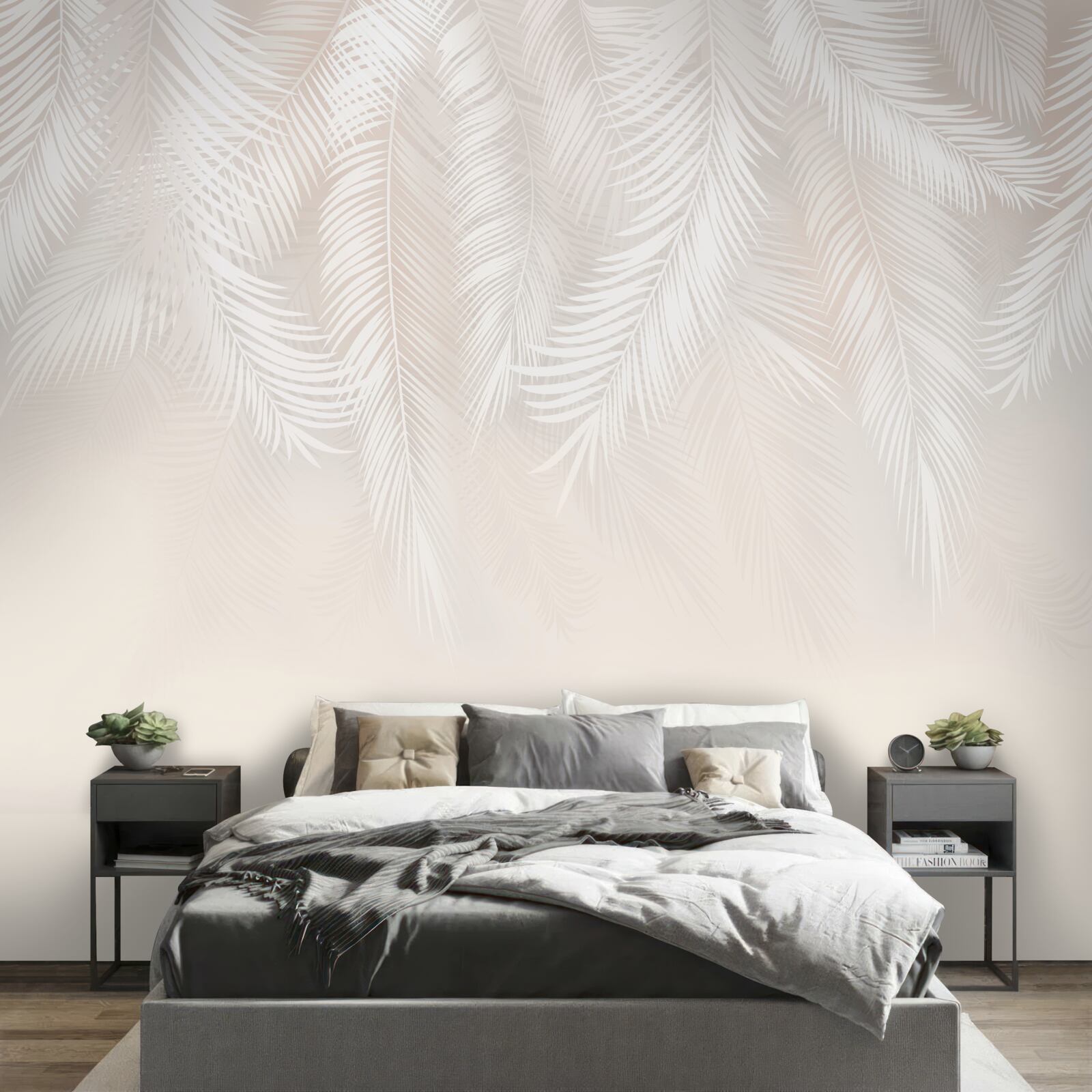 Фотошпалери світле оперення, що спадає донизу