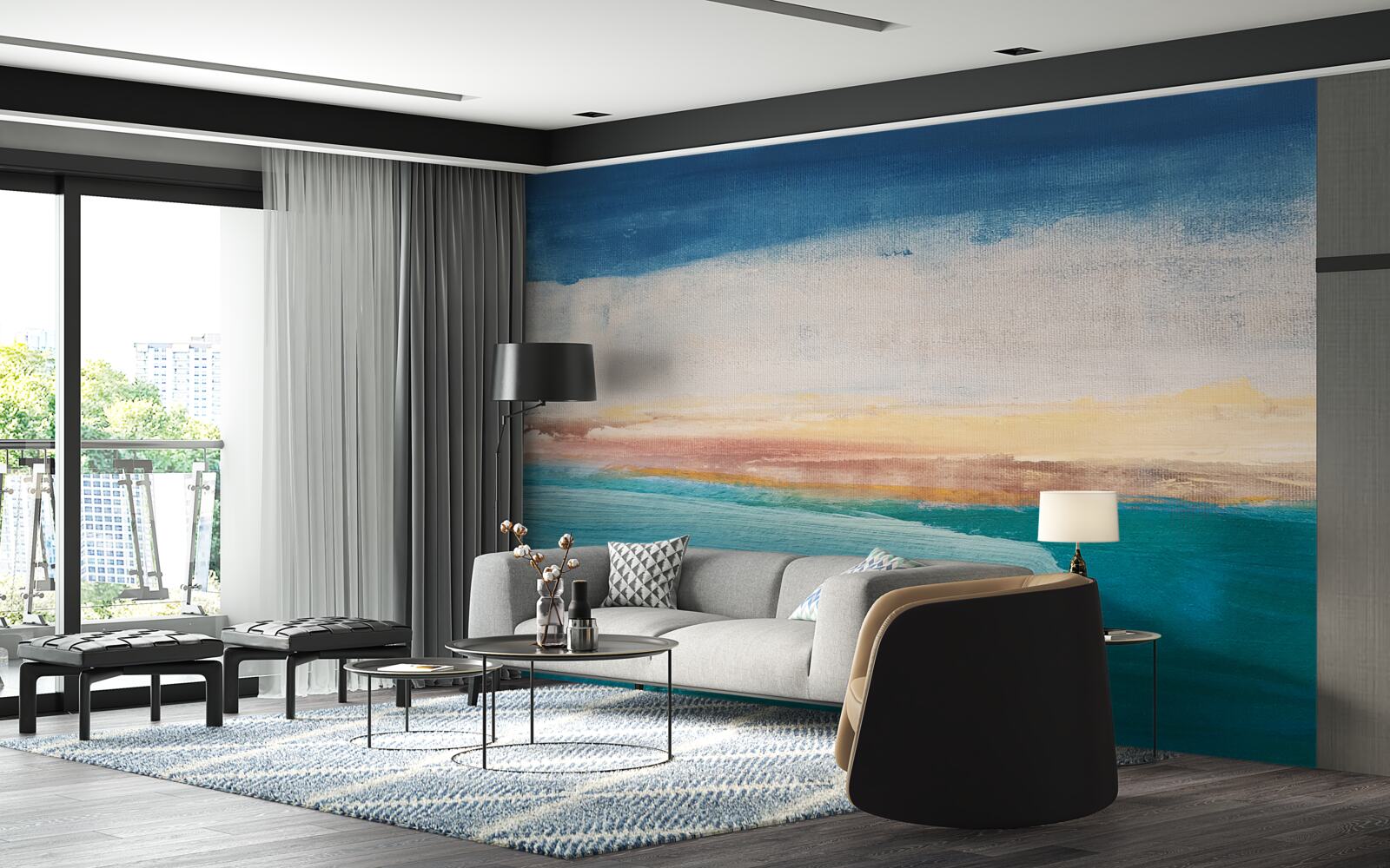 Фотошпалери мазки фарби різних кольорів