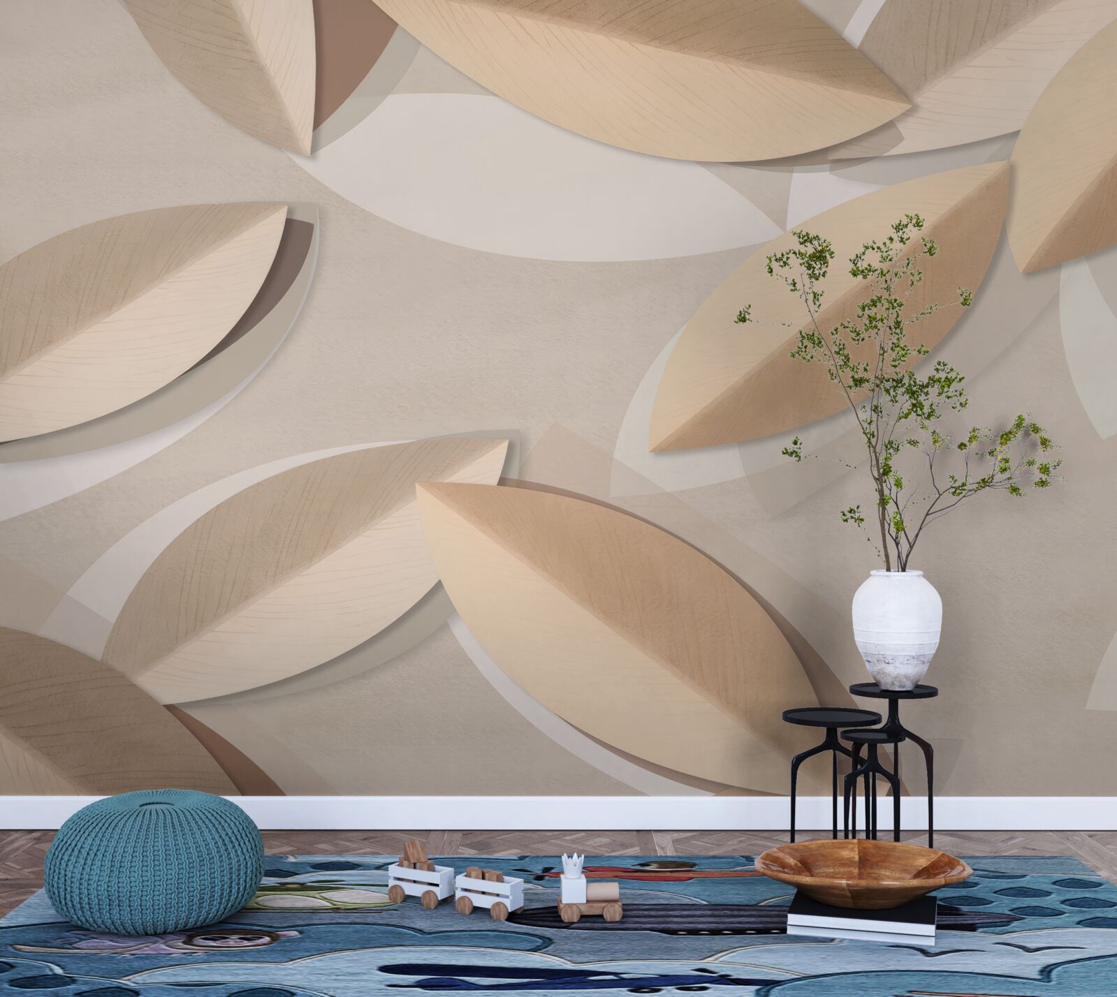 Фотошпалери листя велике і коричневе