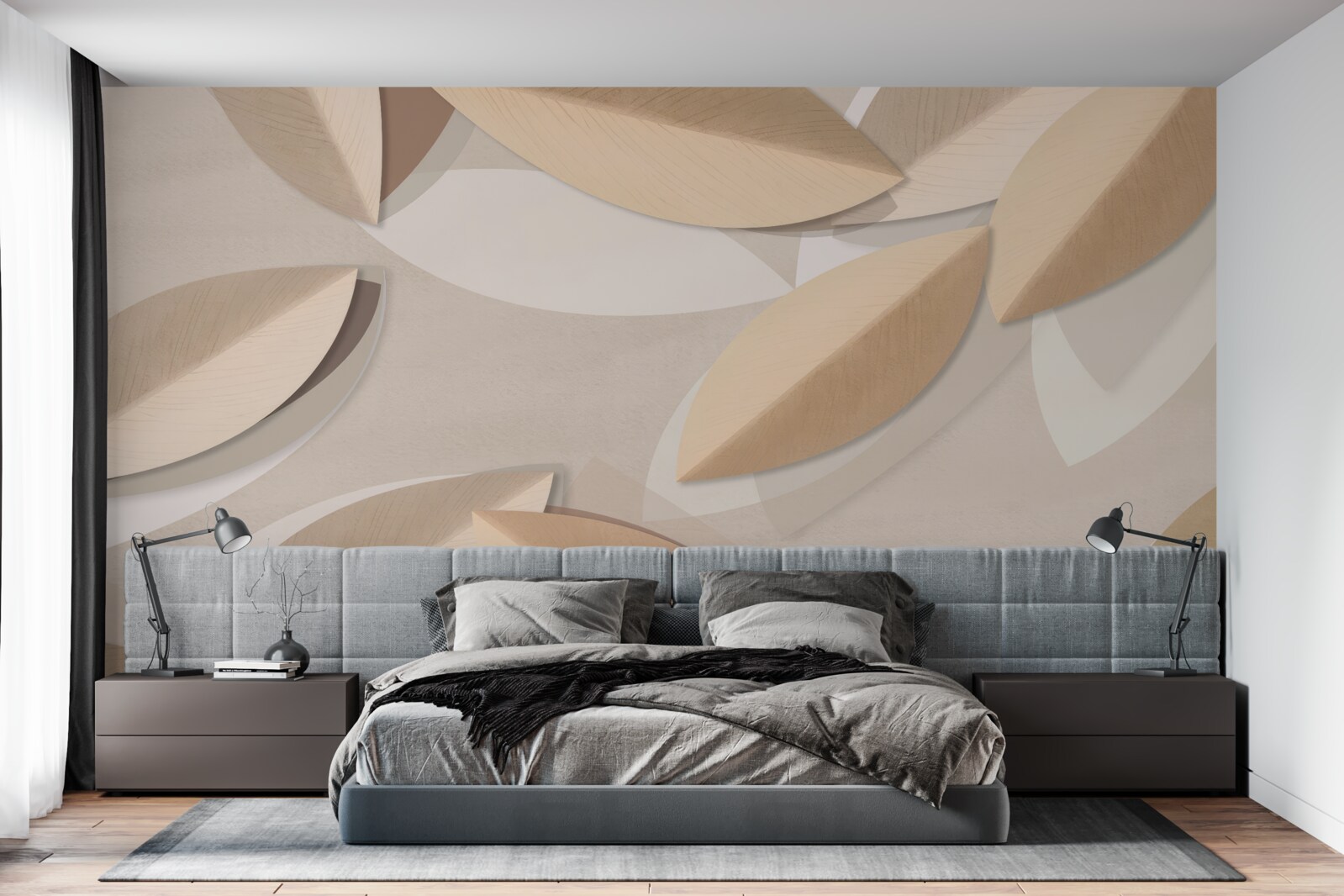 Фотошпалери листя велике і коричневе