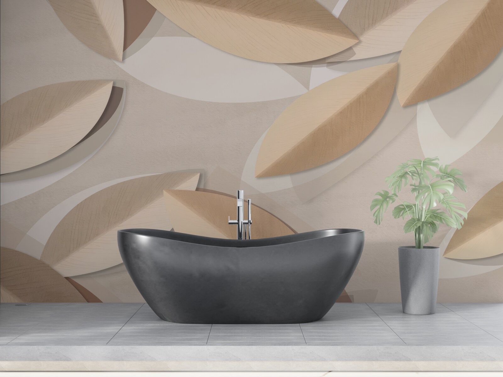 Фотошпалери листя велике і коричневе