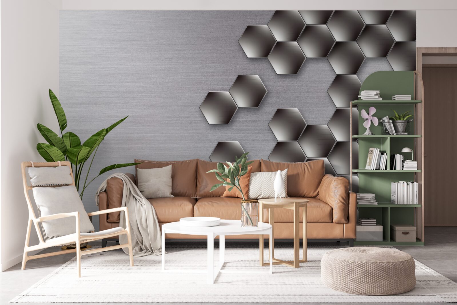 Фотошпалери маленькі чорні шестикутники