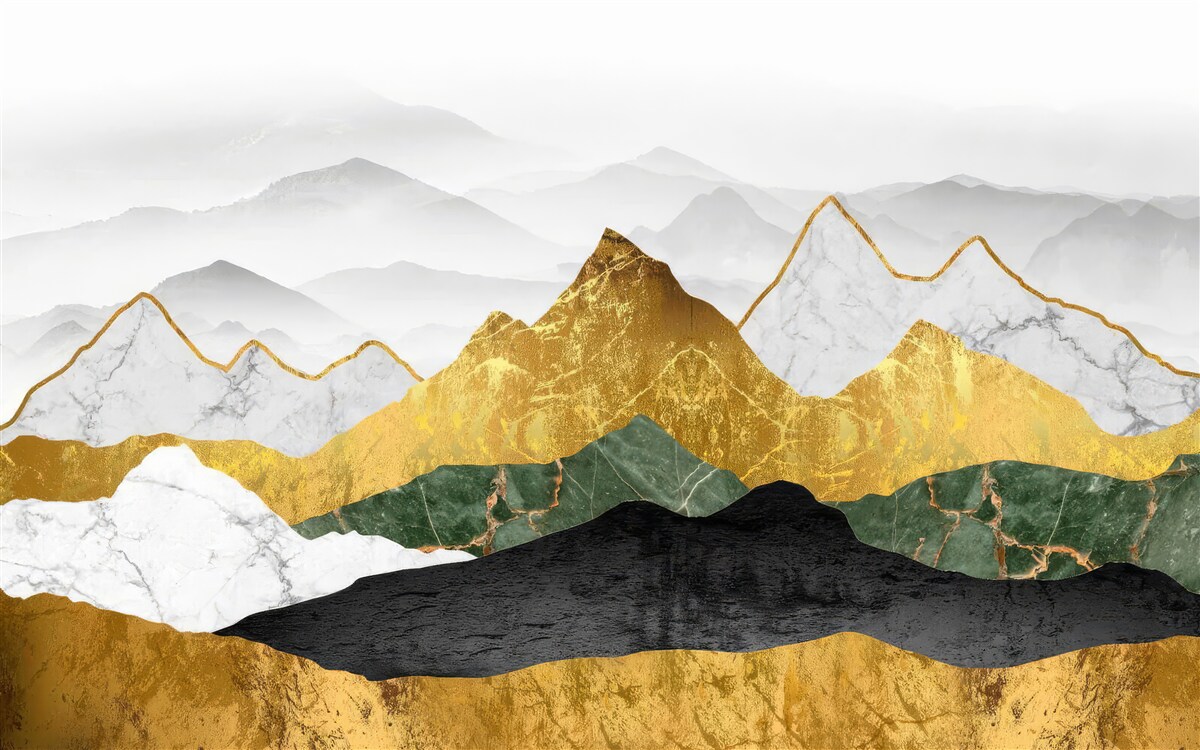 Фотошпалери смуги різних кольорів на мармуровому тлі