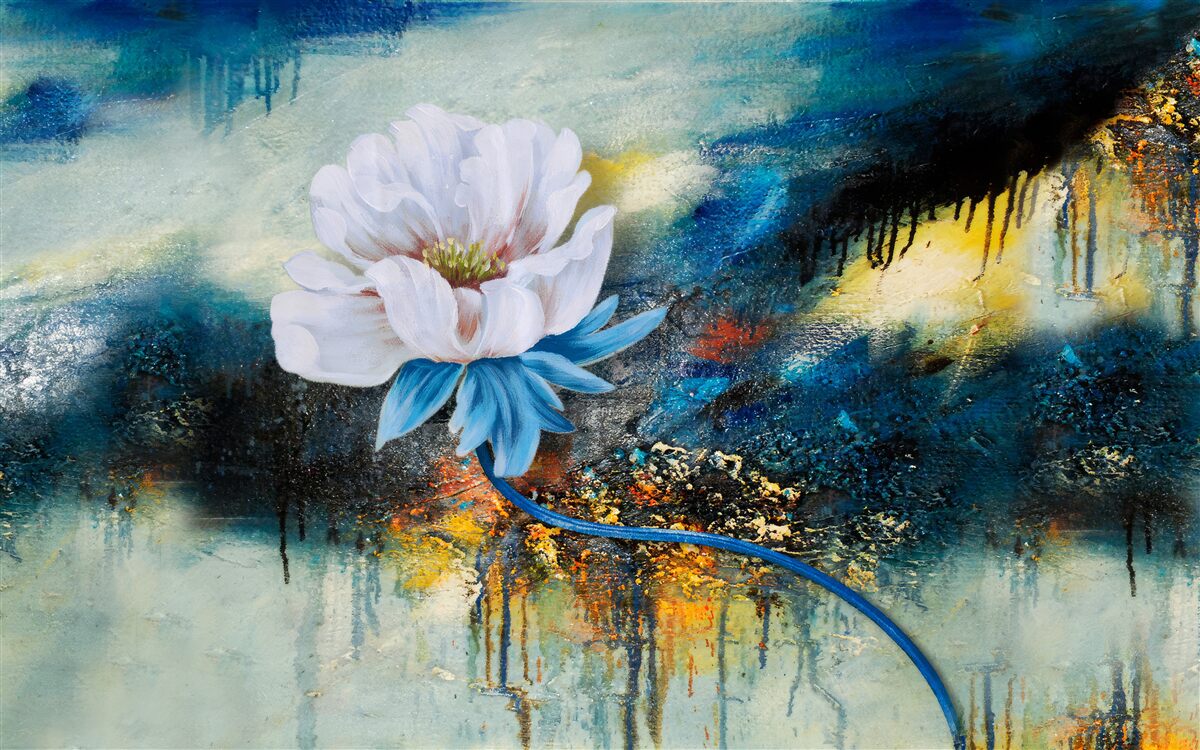 Фотошпалери велика біла квітка