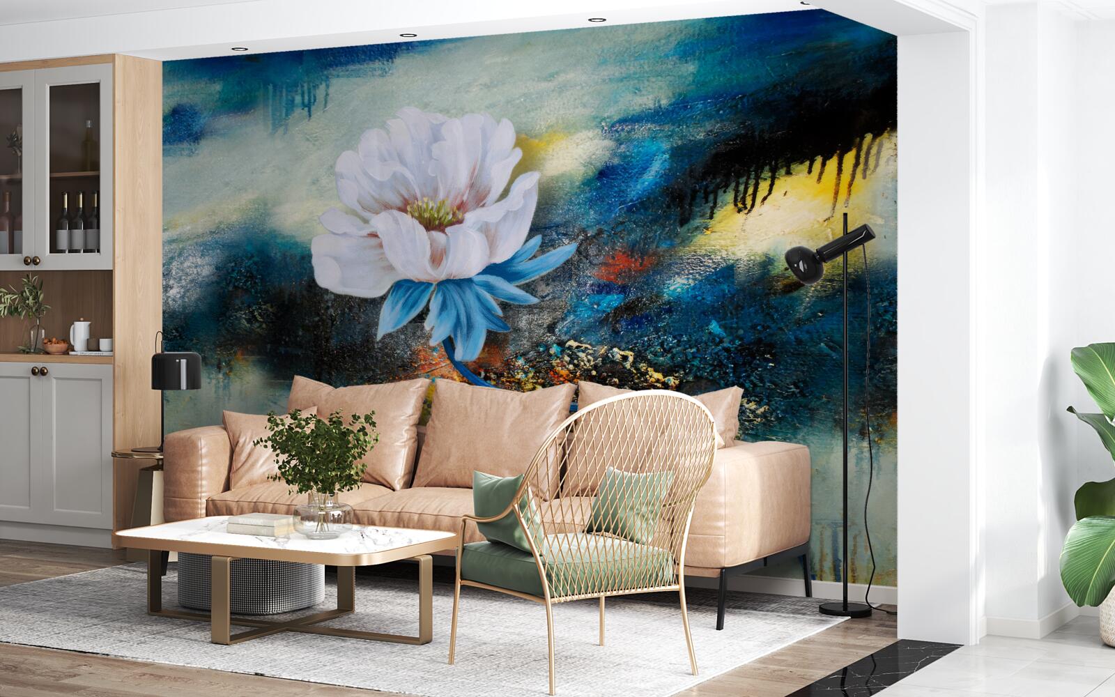 Фотошпалери велика біла квітка