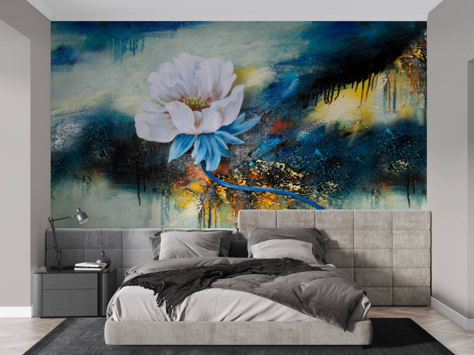 Фотошпалери велика біла квітка