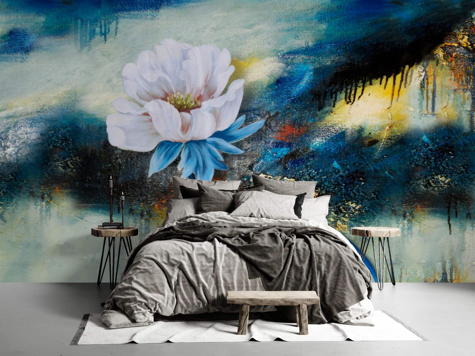 Фотошпалери велика біла квітка