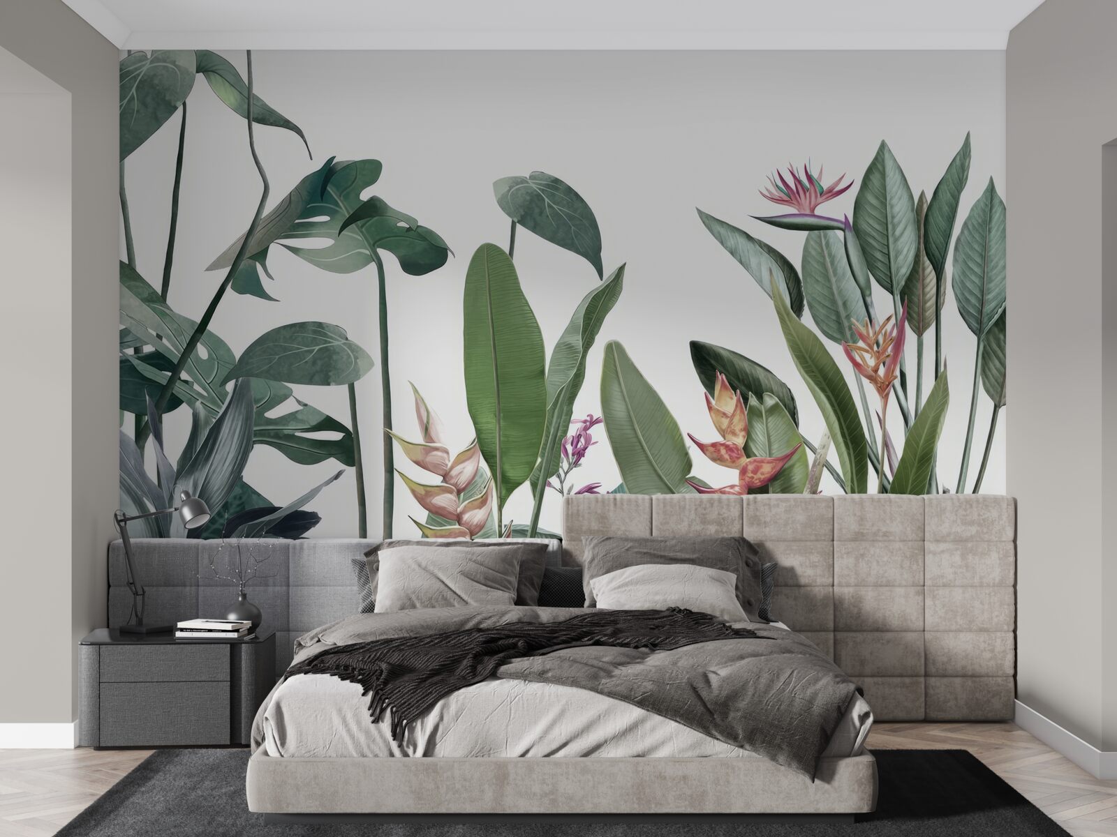 Фотошпалери листя різних тропічних рослин