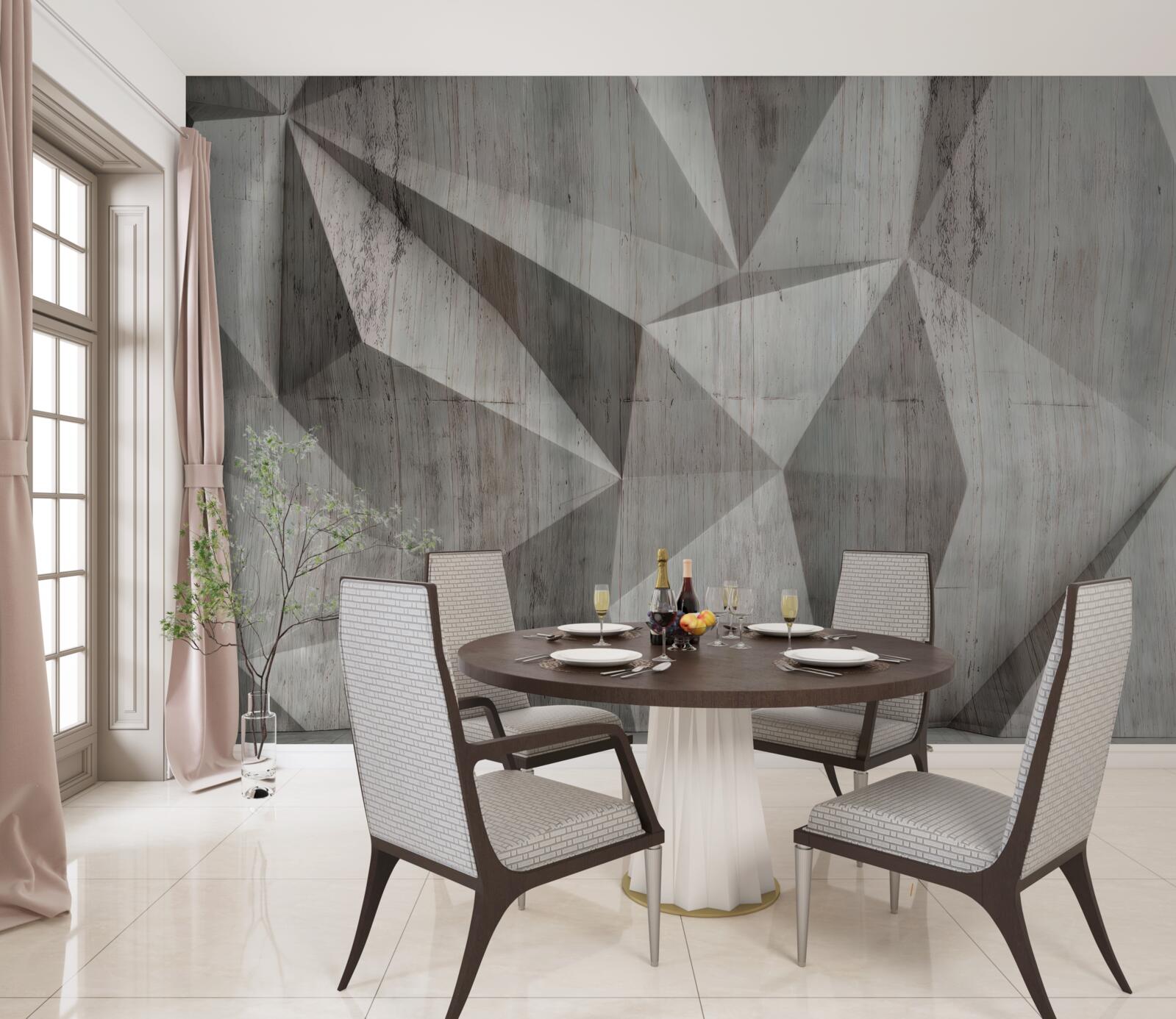 Фотошпалери поверхня з опуклими геометричними формами