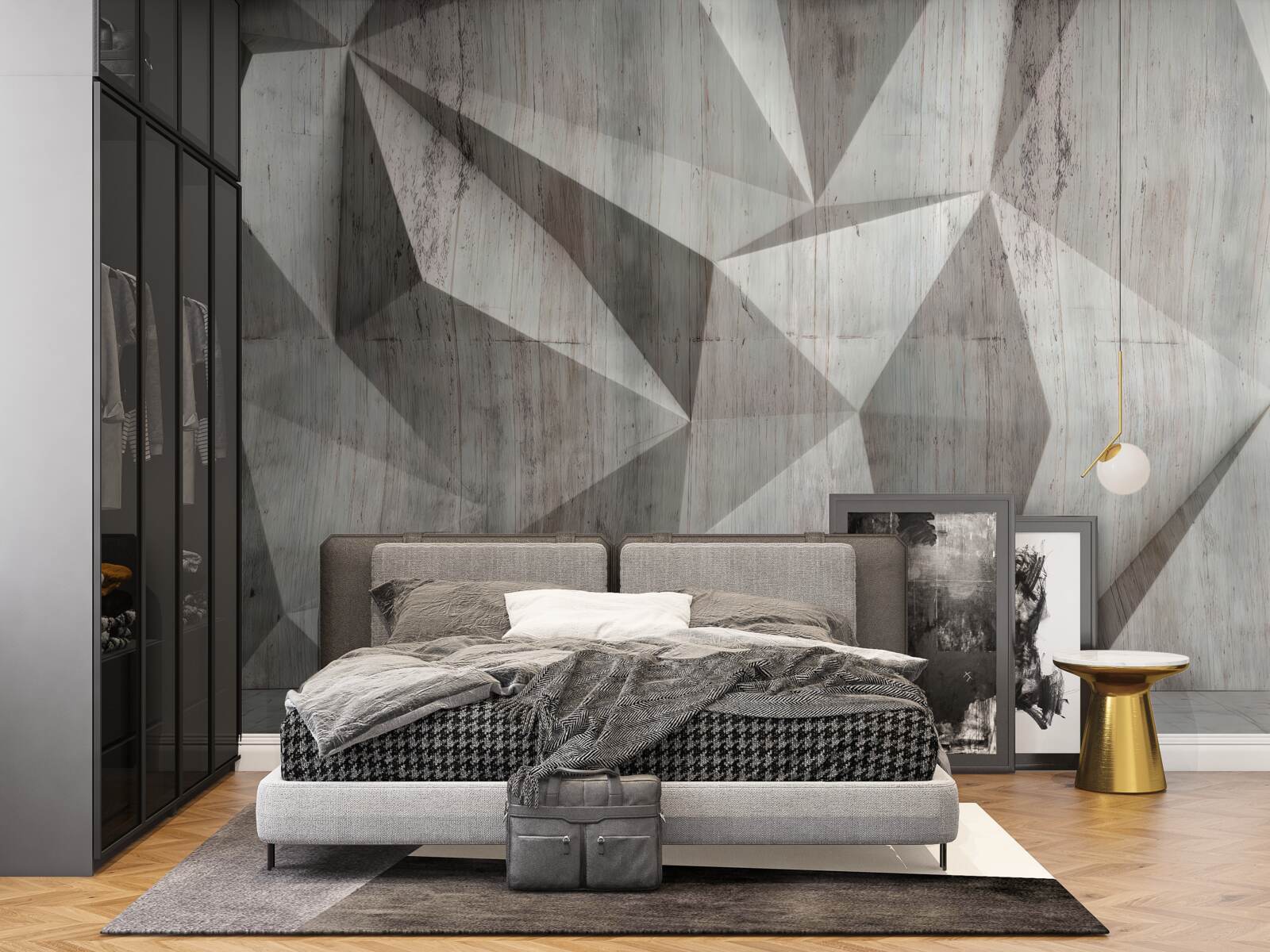 Фотошпалери поверхня з опуклими геометричними формами