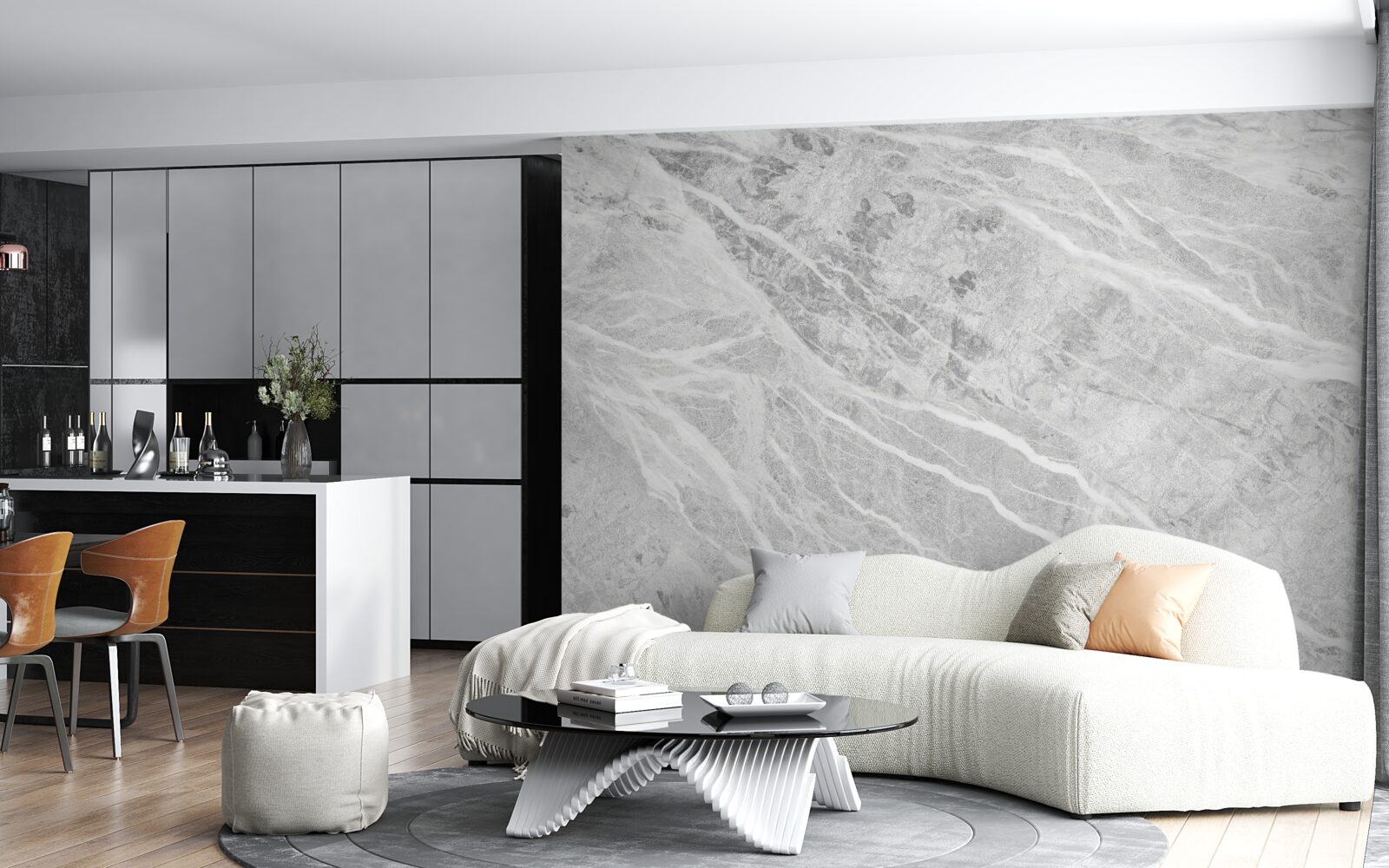 Фотошпалери сірий мармуровий фон