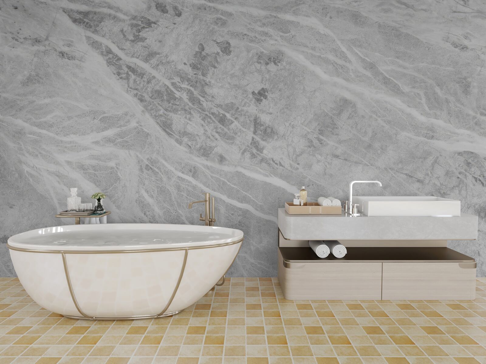 Фотошпалери сірий мармуровий фон