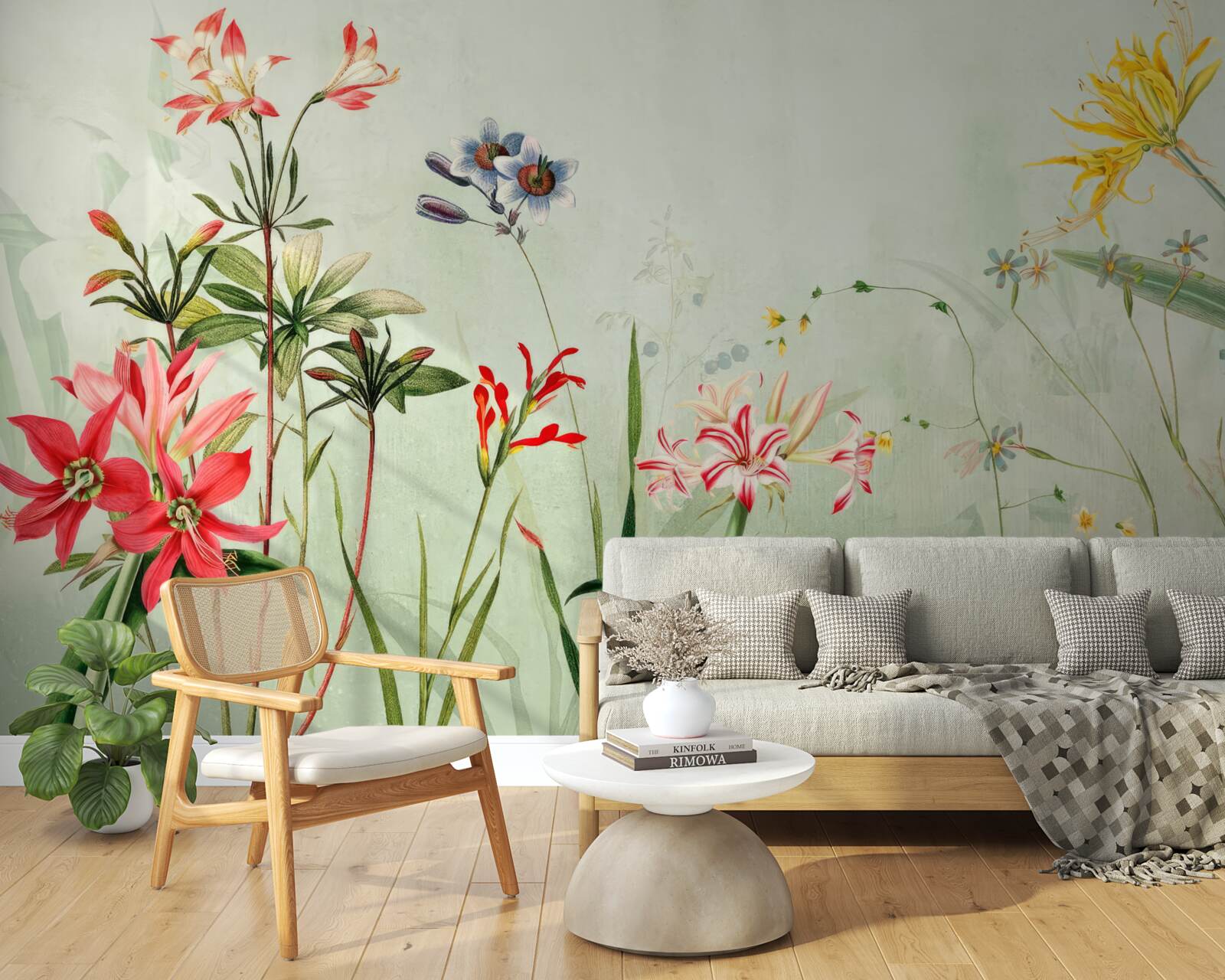 Фотошпалери туман огорнув квіти