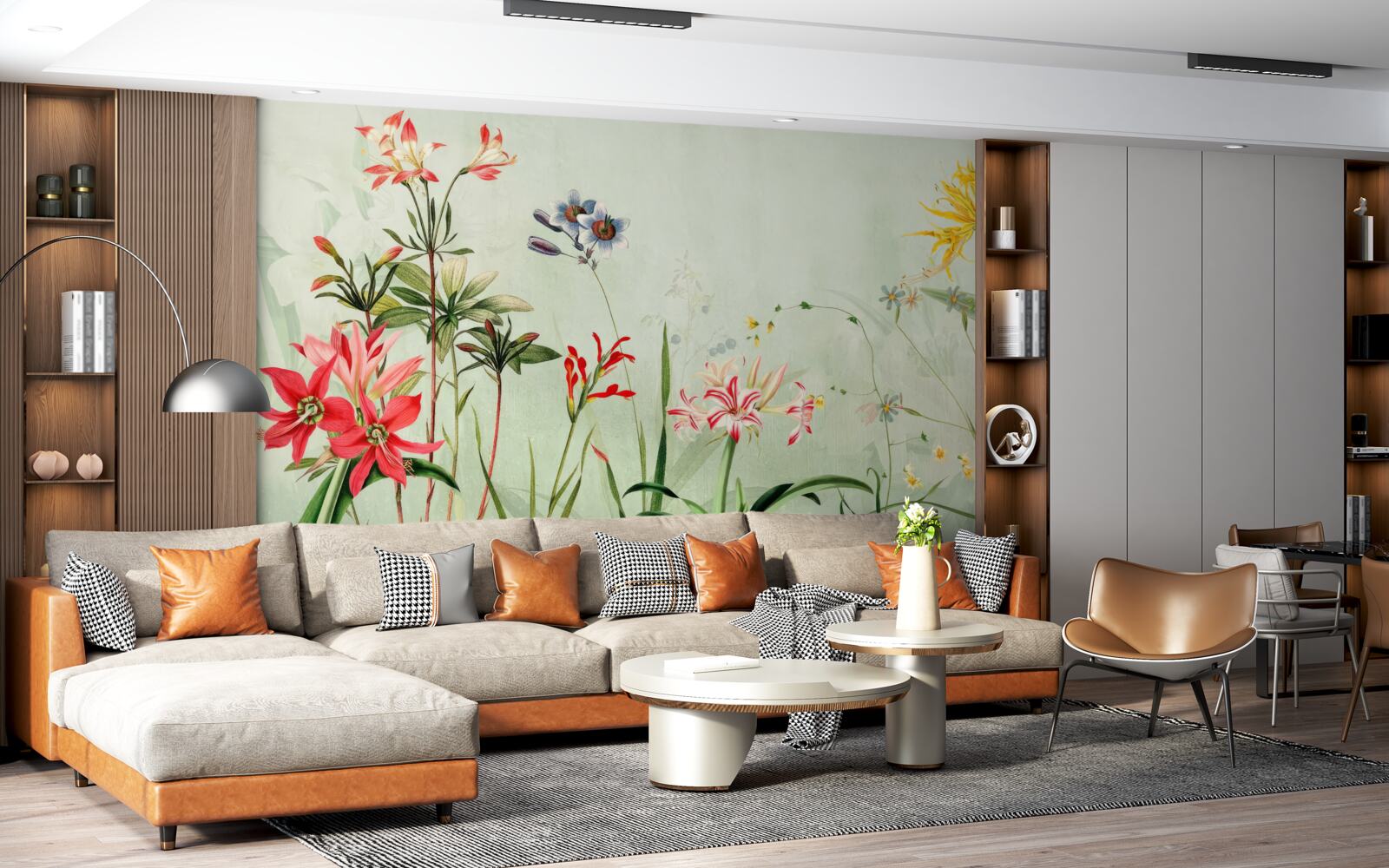 Фотошпалери туман огорнув квіти