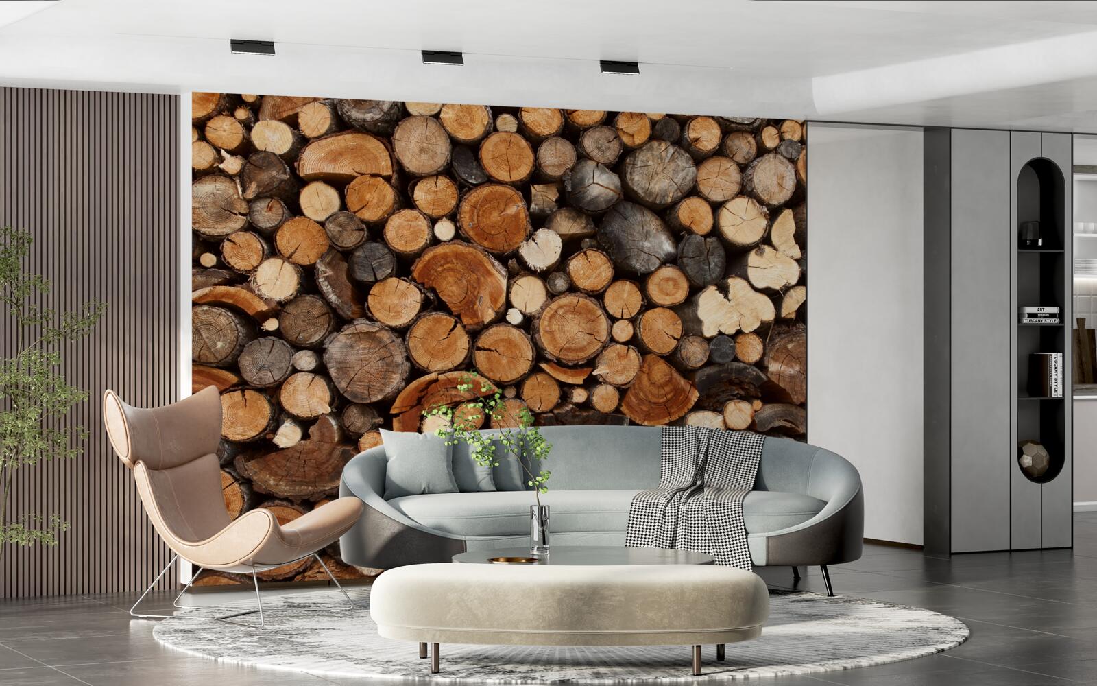 Фотошпалери різні дерев'яні колоди