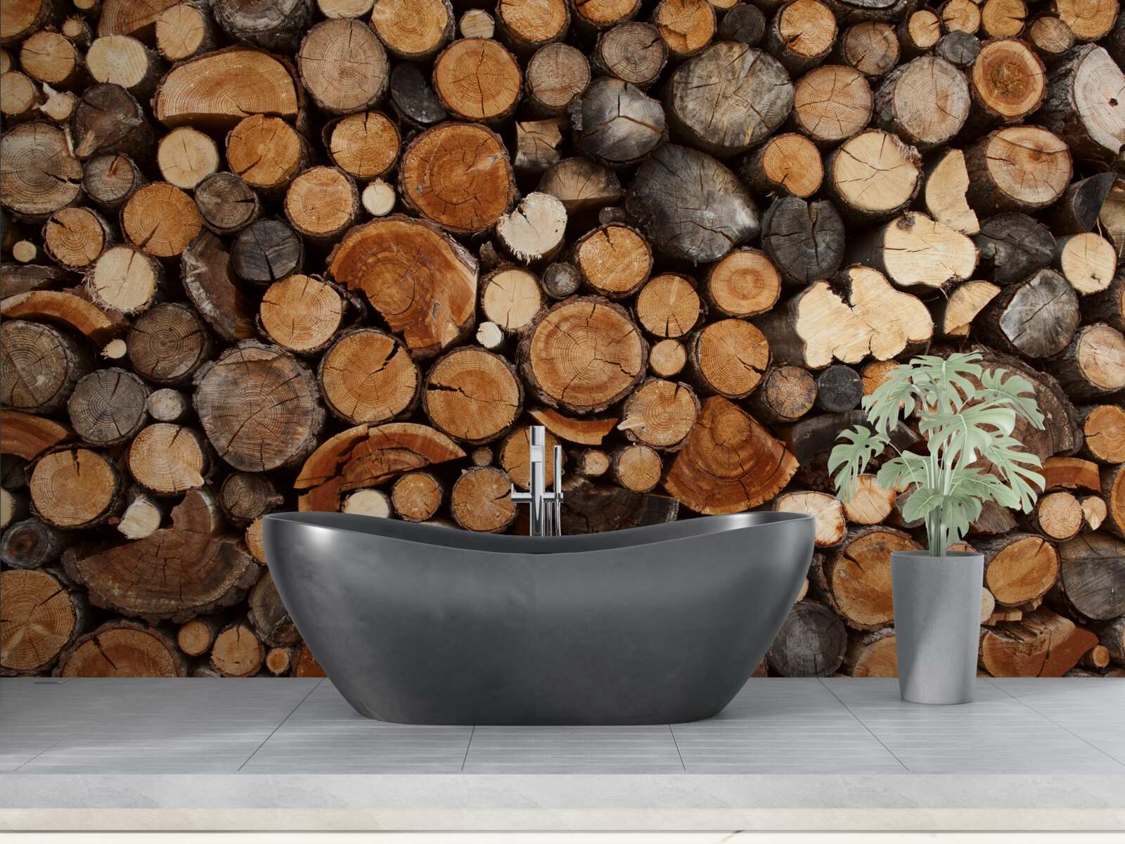 Фотошпалери різні дерев'яні колоди