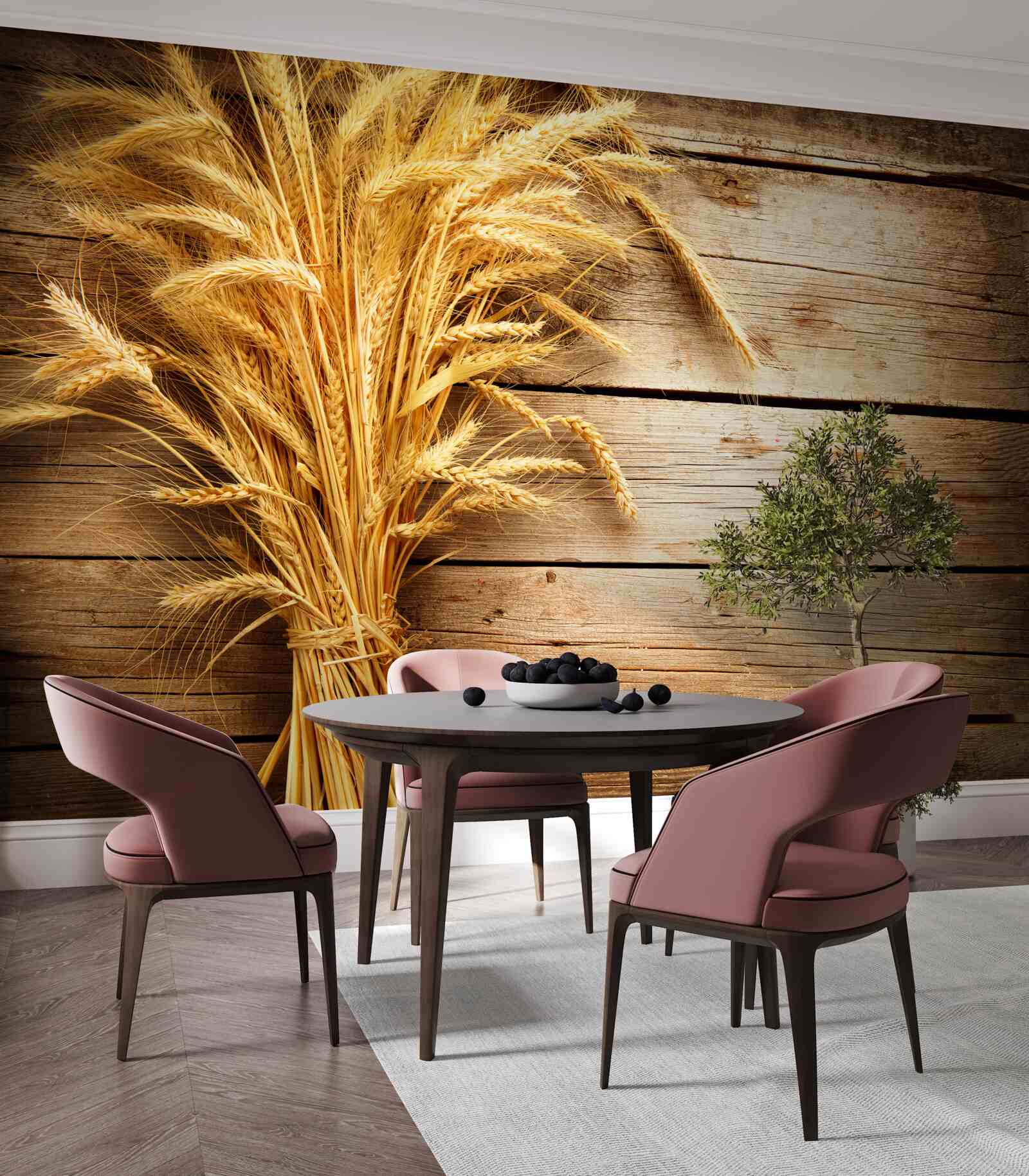 Фотошпалери пучок пшеничних колосків