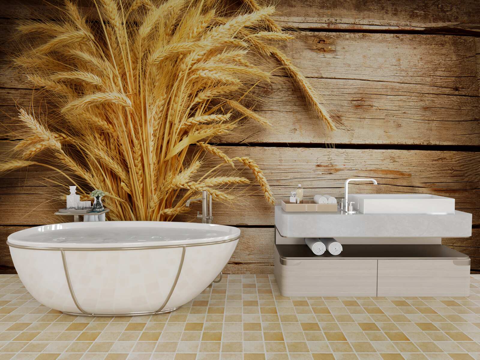 Фотошпалери пучок пшеничних колосків