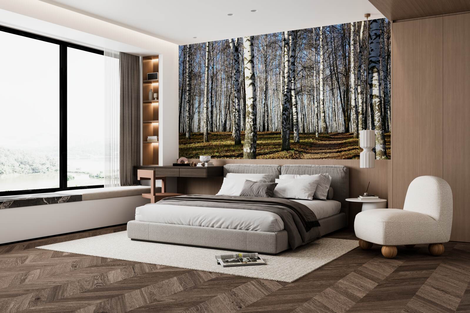 Фотошпалери листя опало з дерев