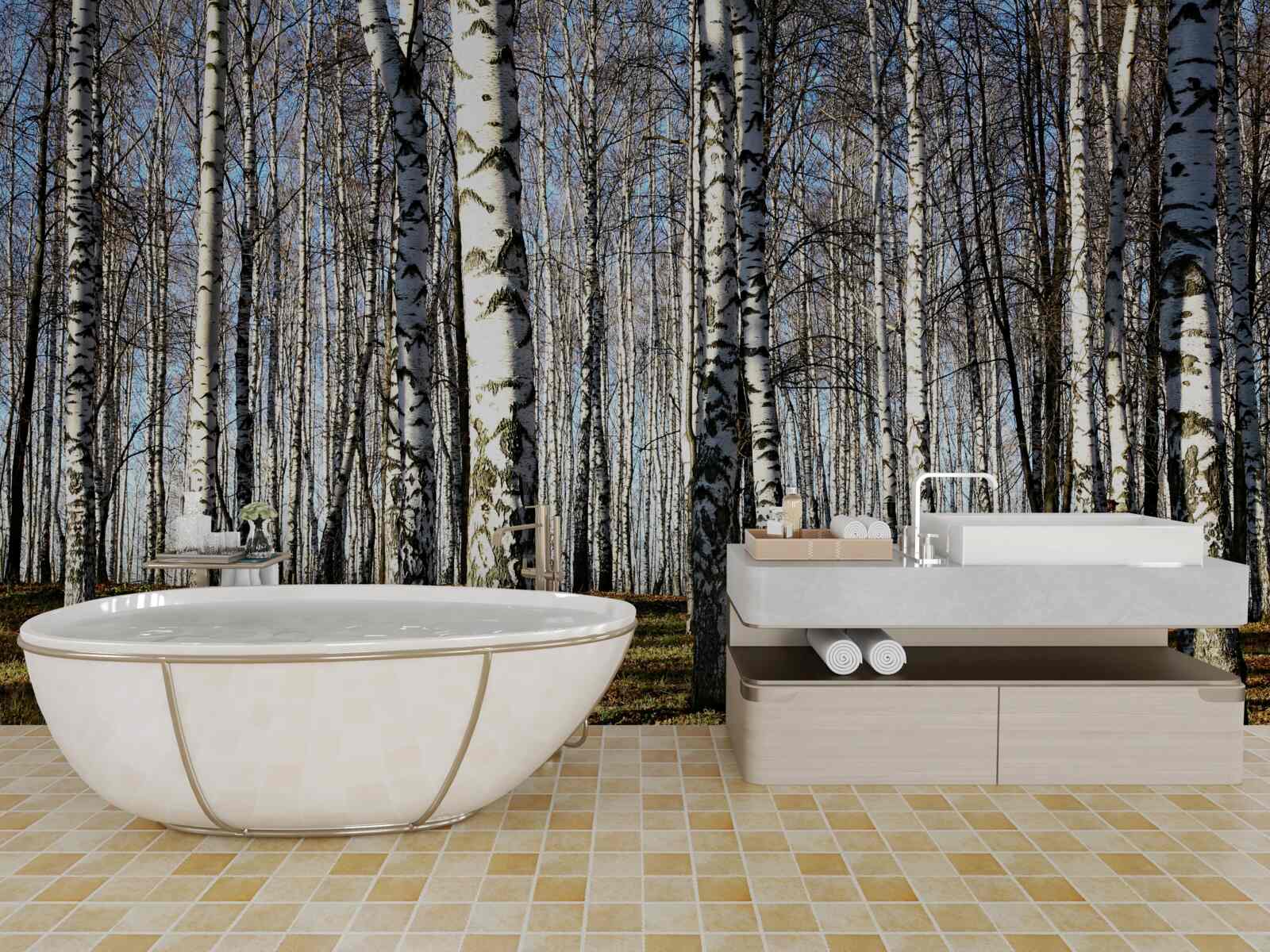 Фотошпалери листя опало з дерев