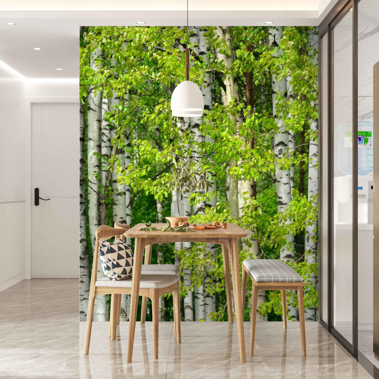 Фотошпалери березовий ліс