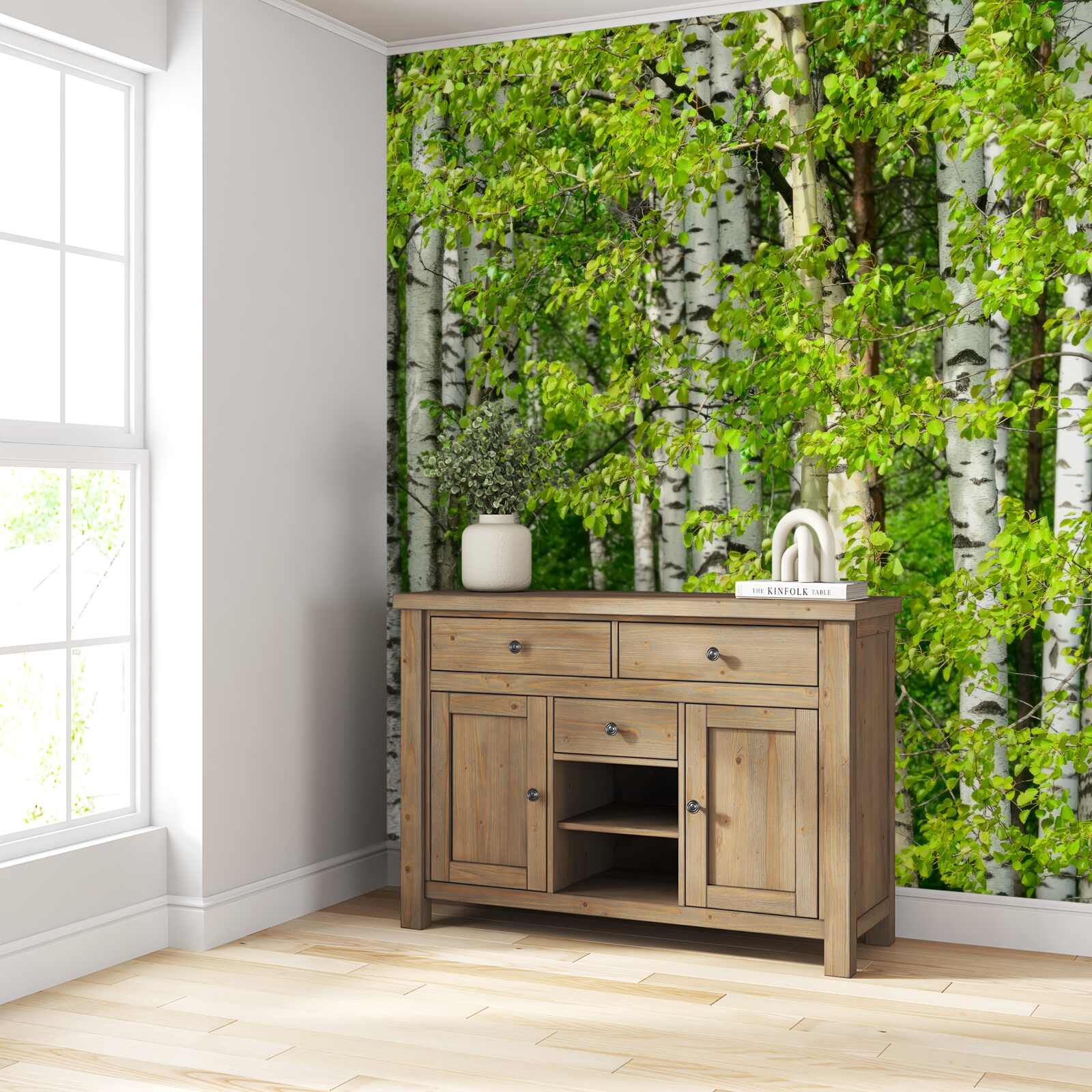 Фотошпалери березовий ліс