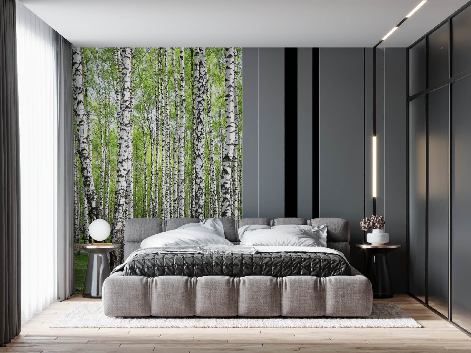 Фотошпалери прекрасний березовий ліс