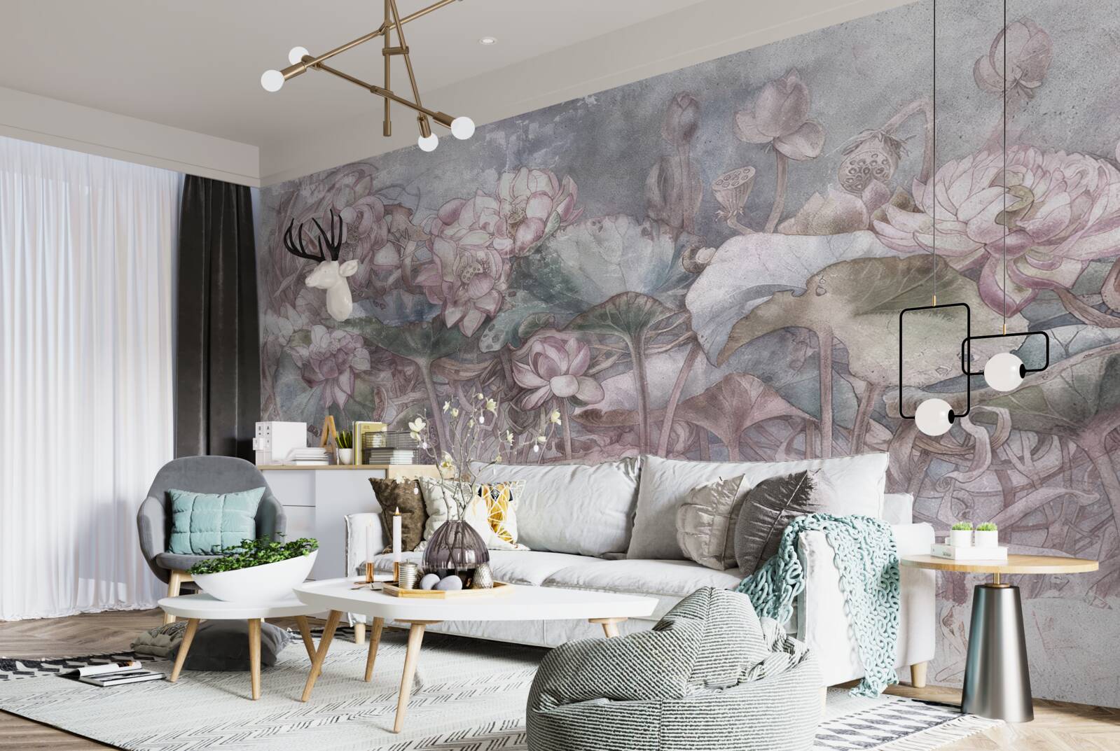 Фотошпалери показані екзотичні рослини