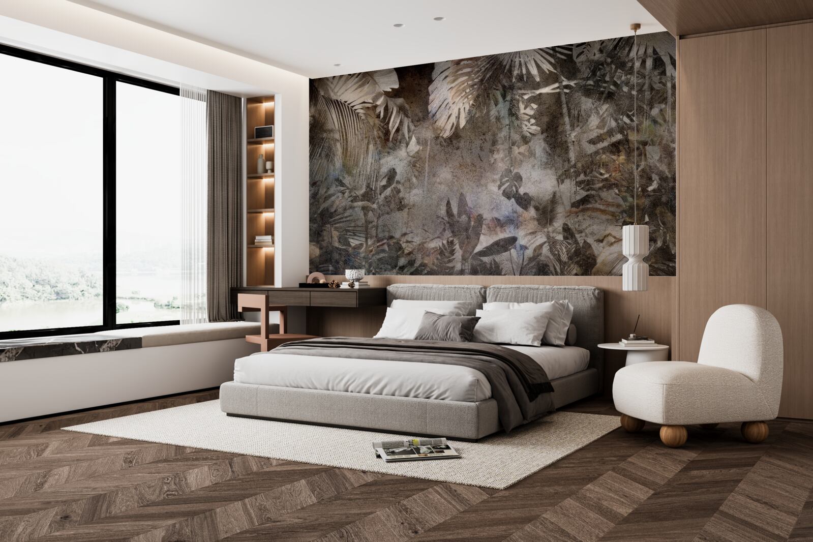 Фотошпалери фон листя