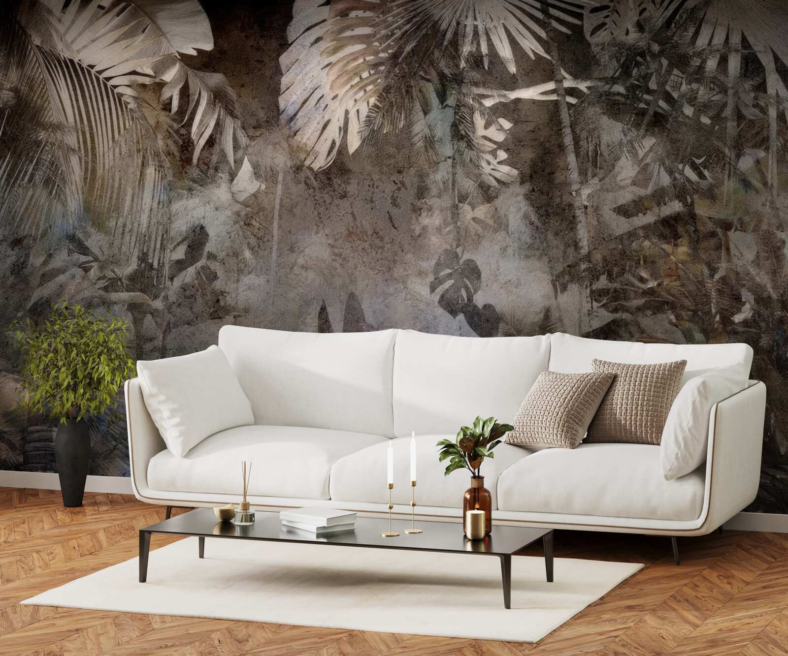 Фотошпалери фон листя