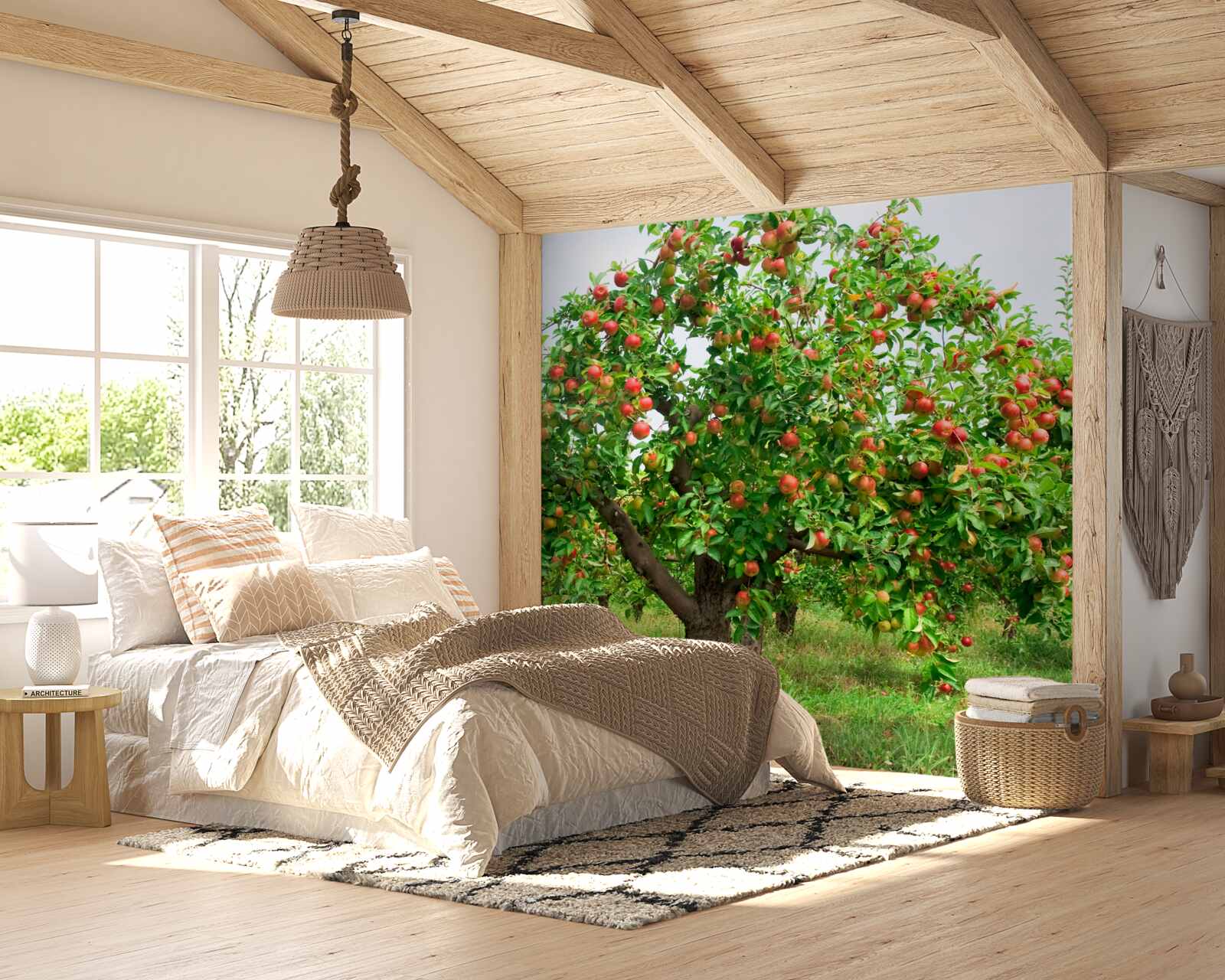 Фотошпалери яблуня плодоносить