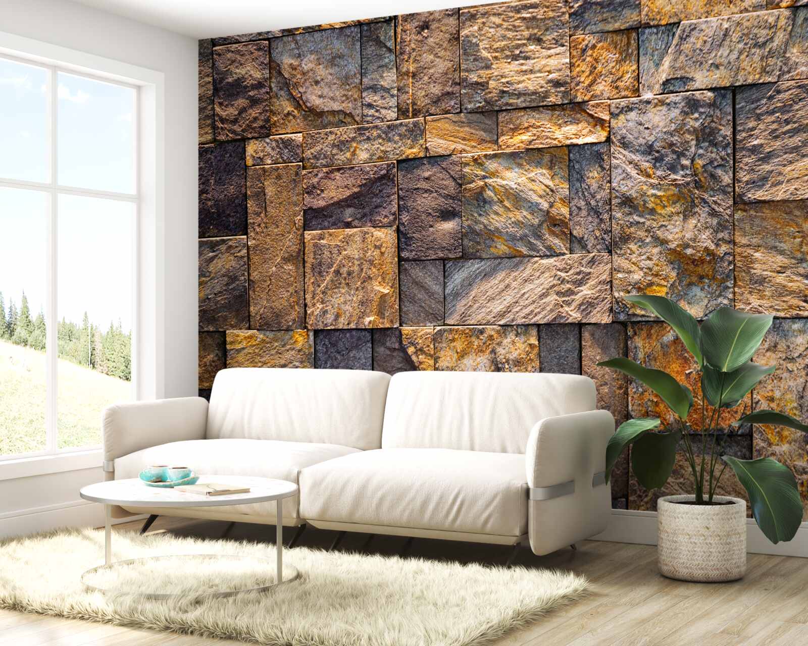 Фотошпалери фігури у вигляді прямокутників і квадратів різних розмірів