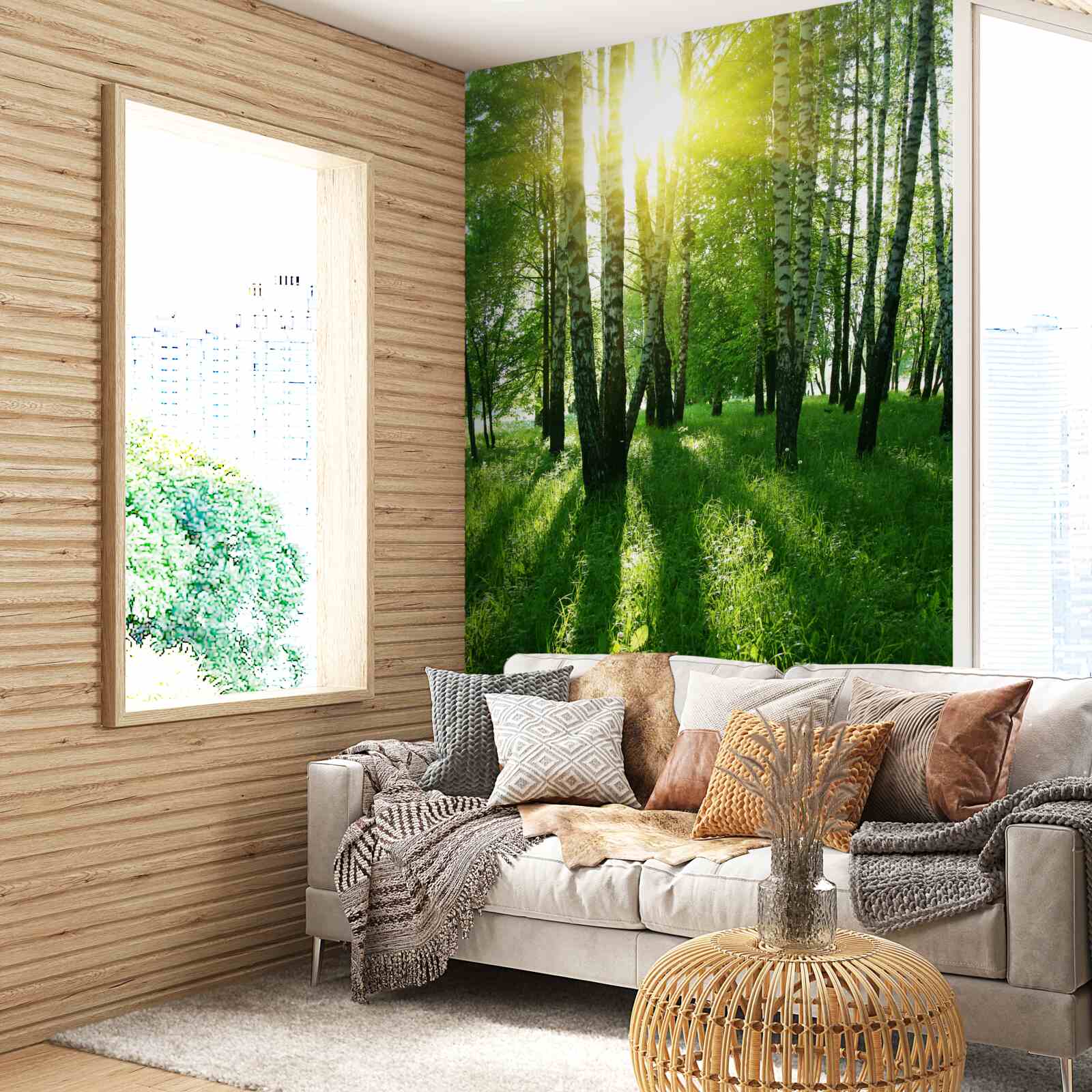 Фотошпалери ранок у лісі