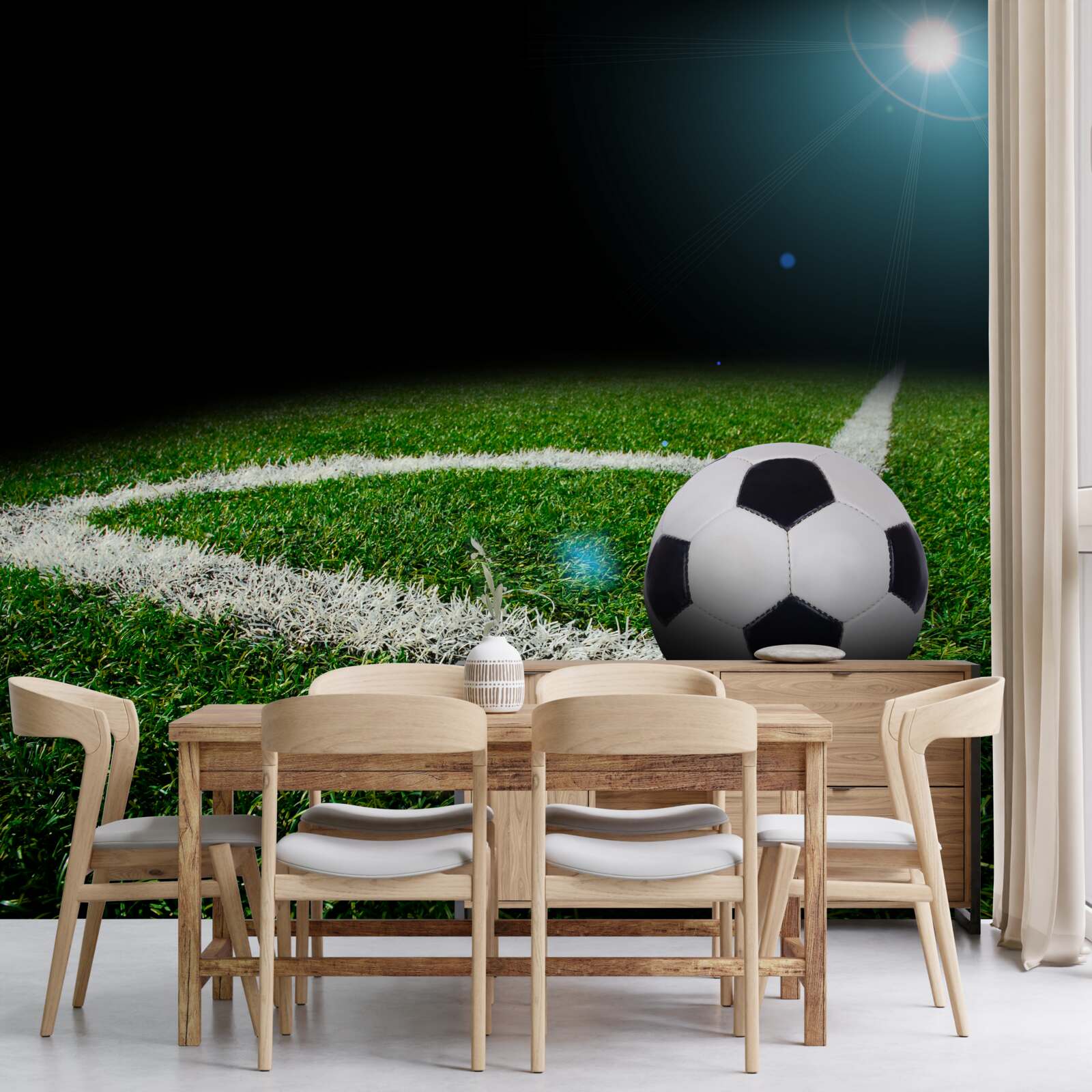 Фотошпалери футбол на газоні