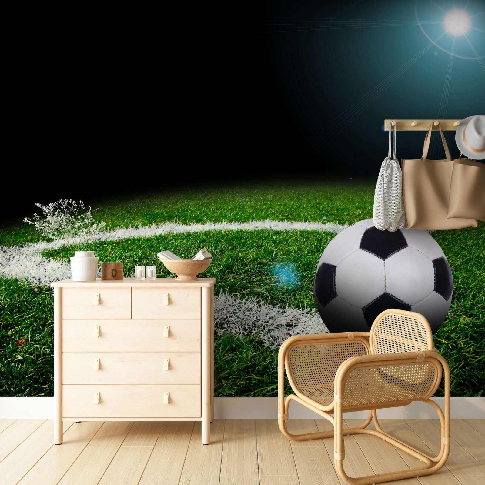 Фотошпалери футбол на газоні