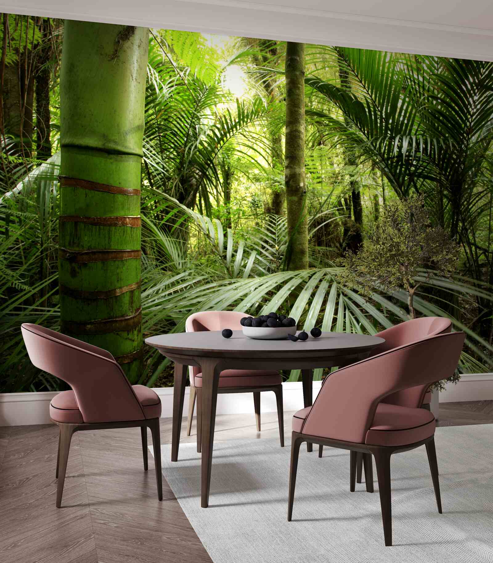 Фотошпалери великі рослини в зелених заростях