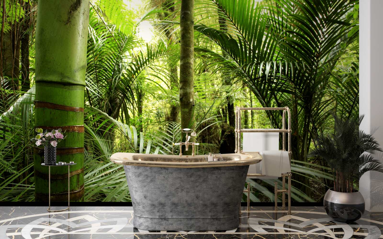 Фотошпалери великі рослини в зелених заростях