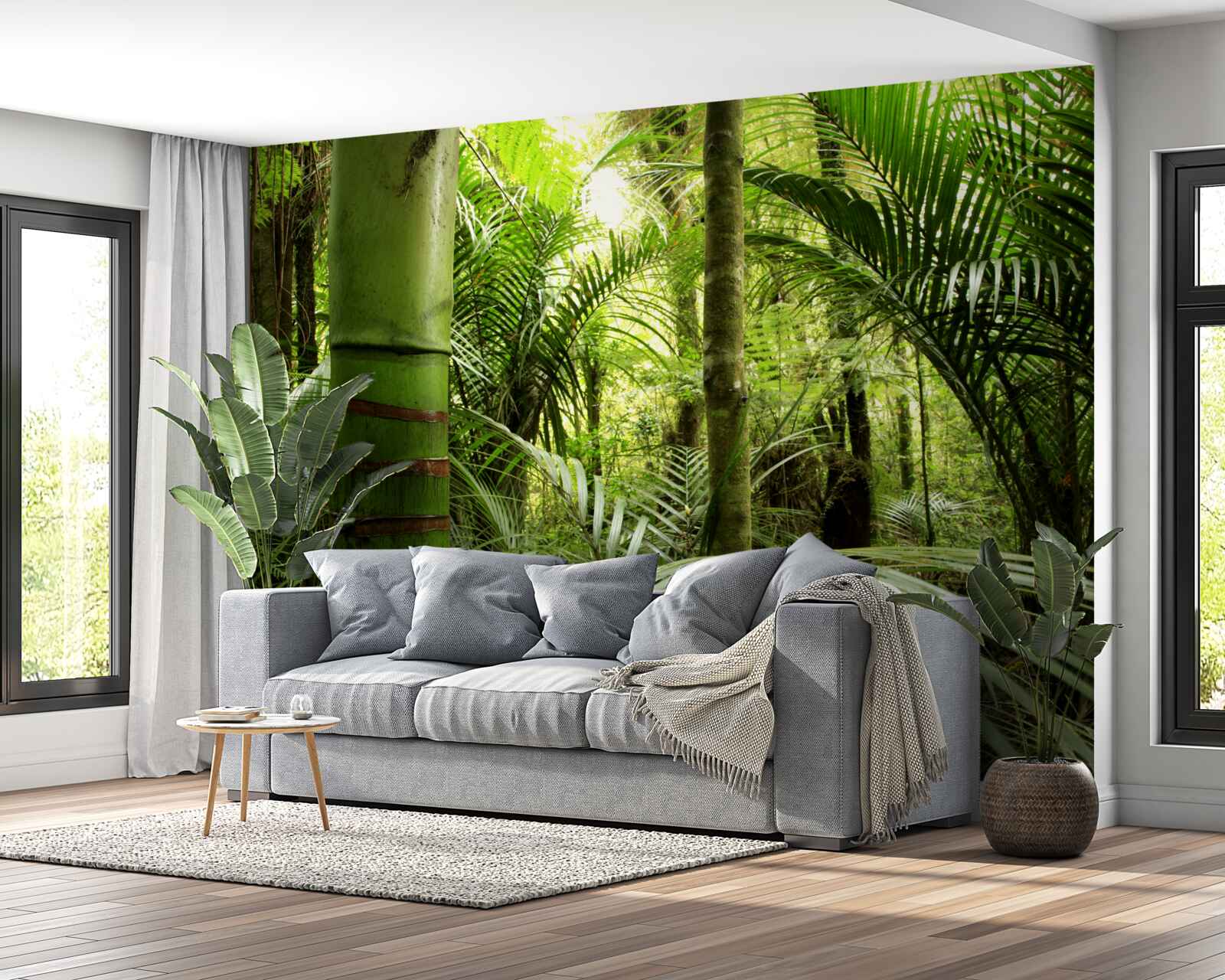 Фотошпалери великі рослини в зелених заростях