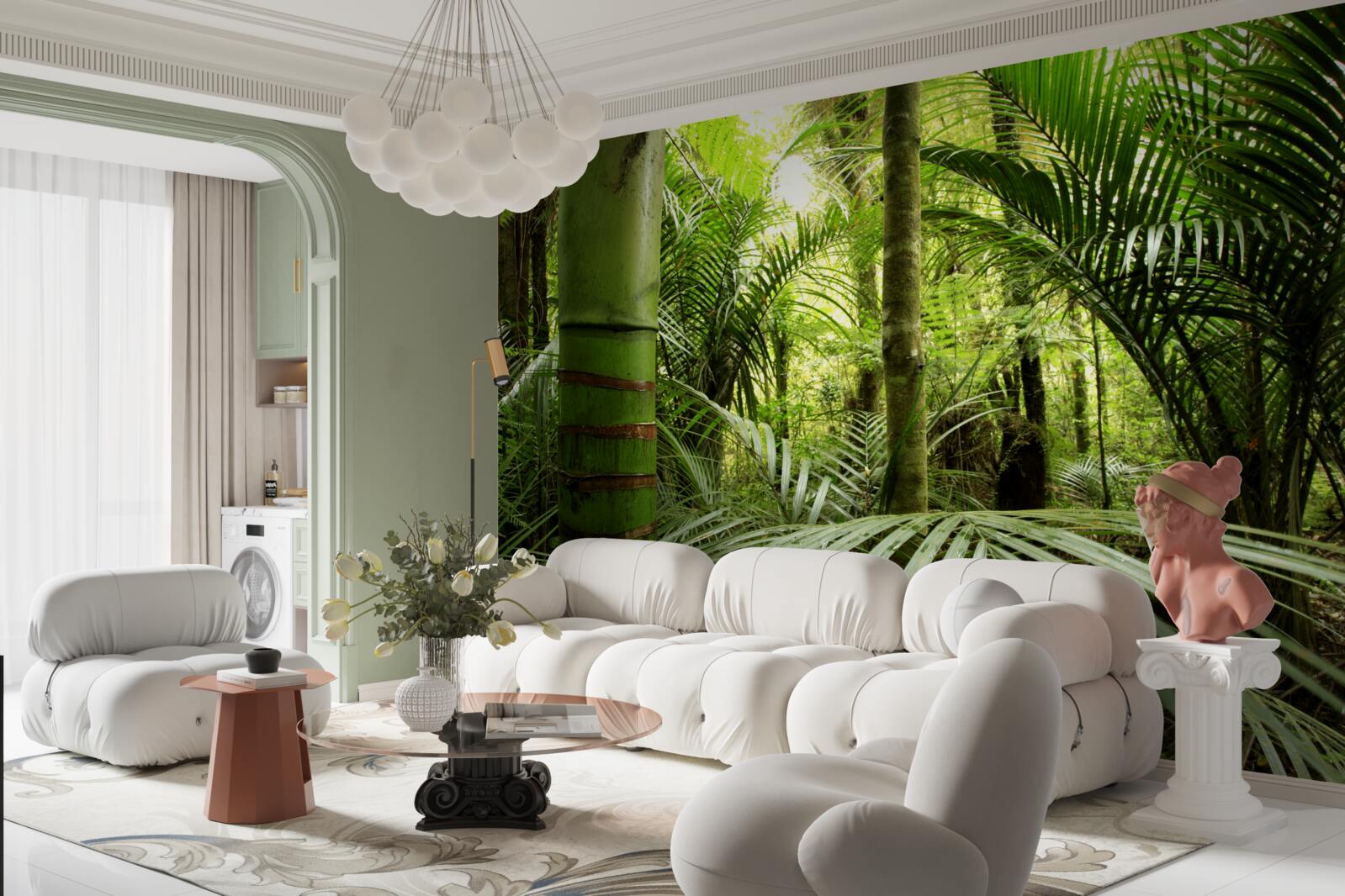 Фотошпалери великі рослини в зелених заростях