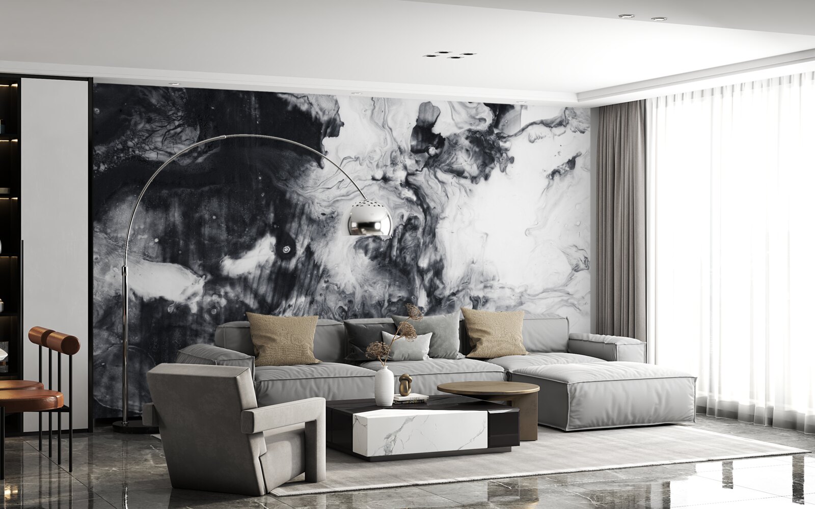 Фотошпалери розмиті монохромні відтінки