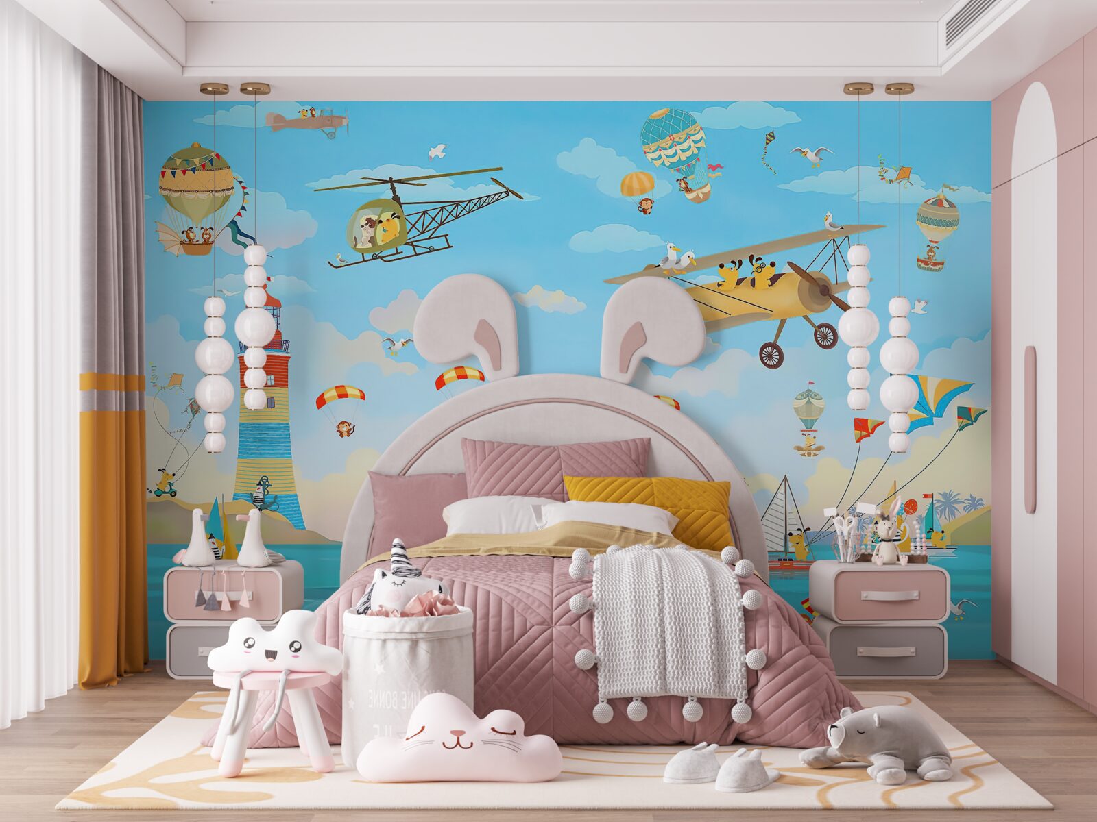 Фотошпалери різні види повітряного та водного транспорту