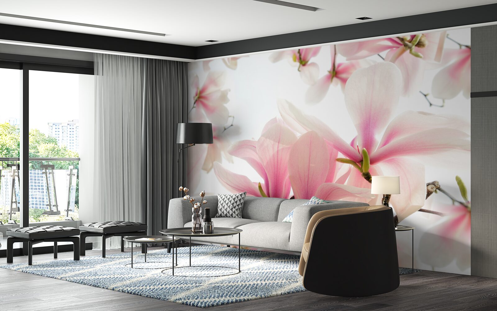 Фотошпалери магнолії в цвіту