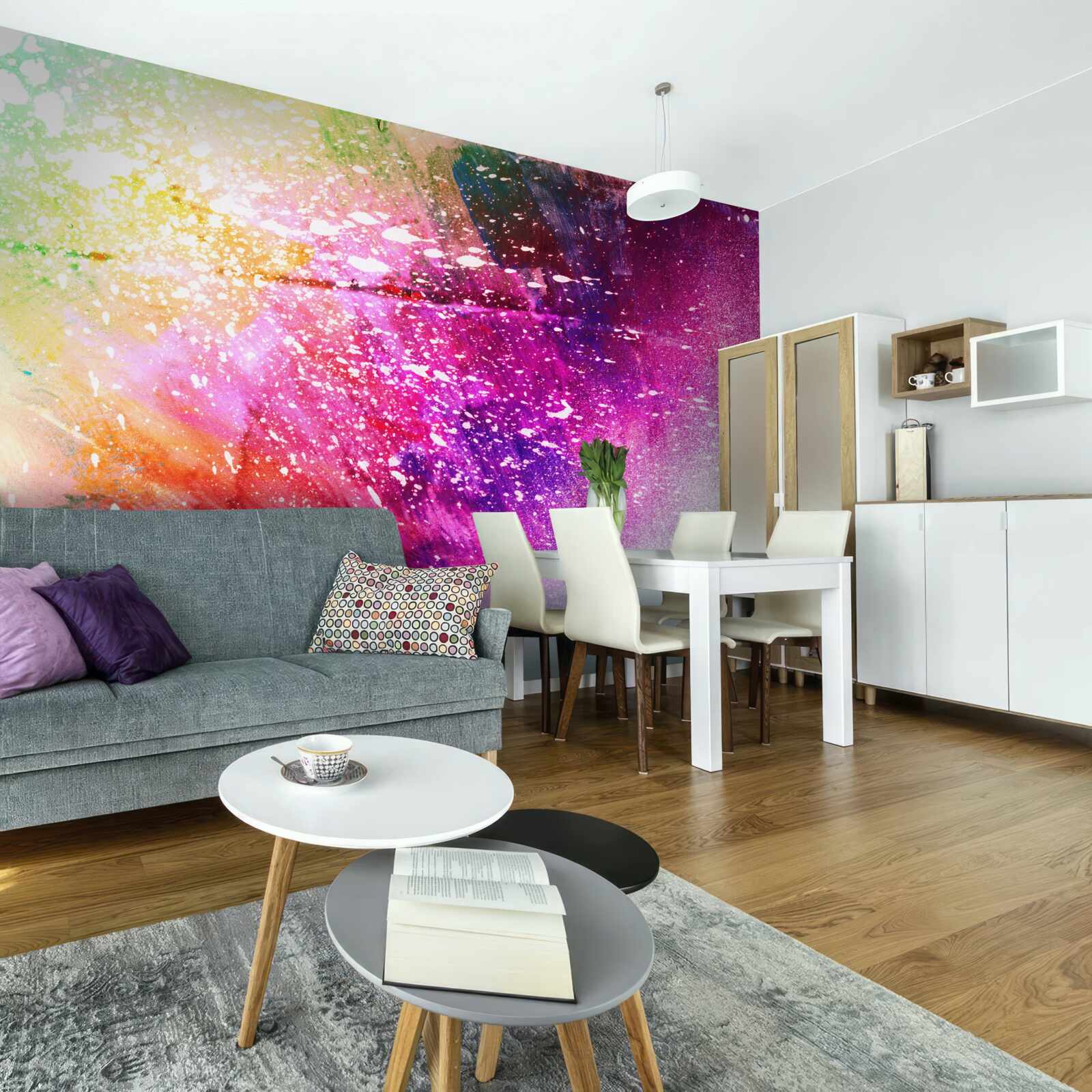 Фотошпалери фон з насиченими та яскравими кольорами